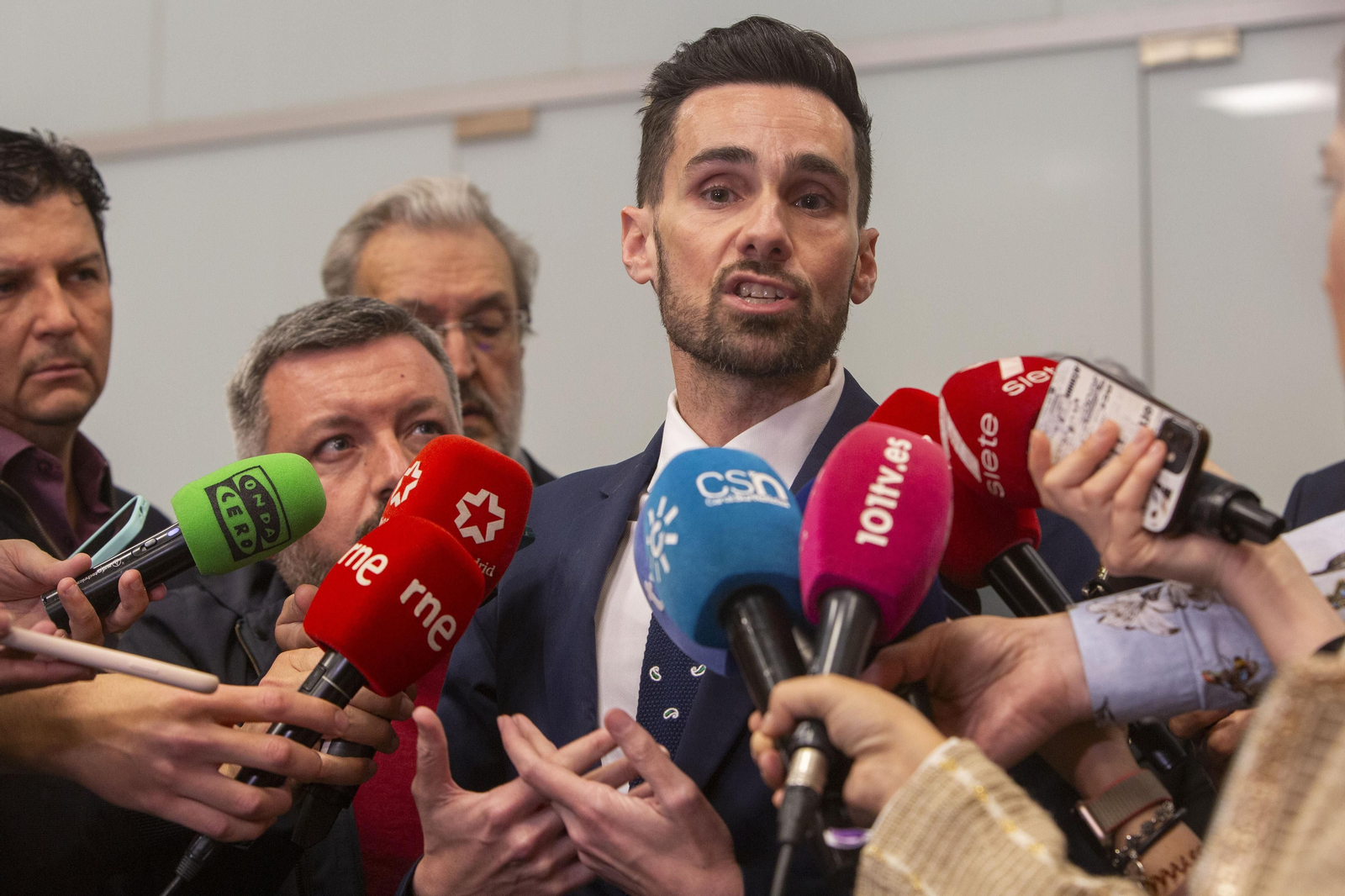 El Secretario de Estado de Seguridad, Rafael Pérez, en declaraciones a los medios.