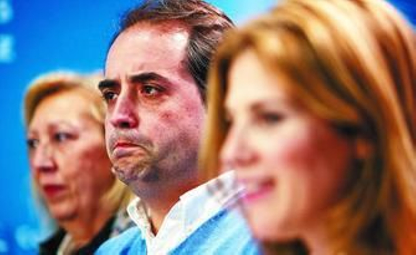 Carmen Pedemonte, Antonio Saldaña y Ana Mestre, ayer en la rueda de prensa en la sede provincial del Partido Popular.