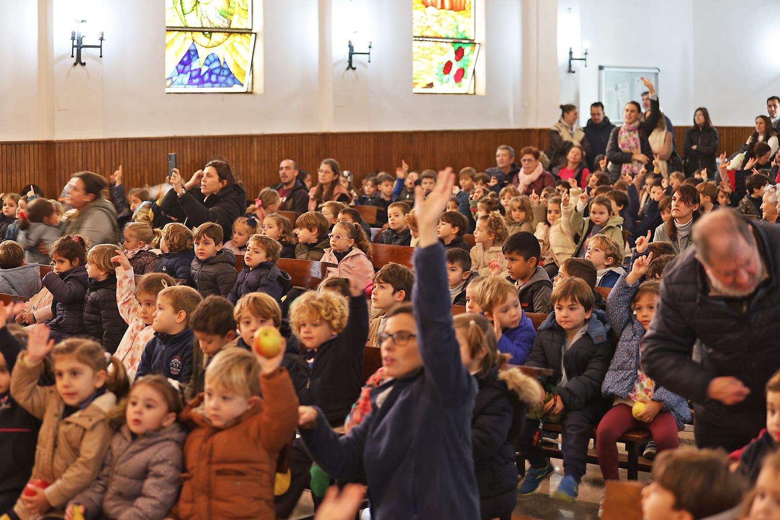 Imágenes de la visita de los niños del colegio Maristas a San Sebastián