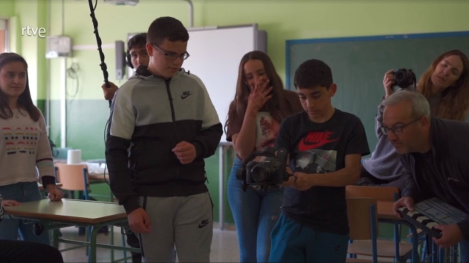 Un momento de la producción de 'En búsqueda'