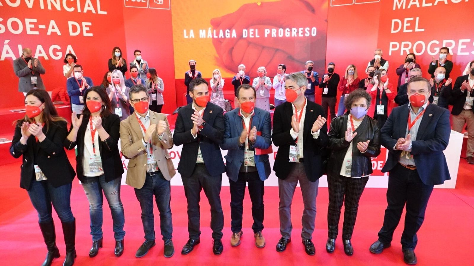 Daniel Pérez y José Luis Ruiz Espejo, en el centro, este domingo en el congreso celebrado en Fuengirola.