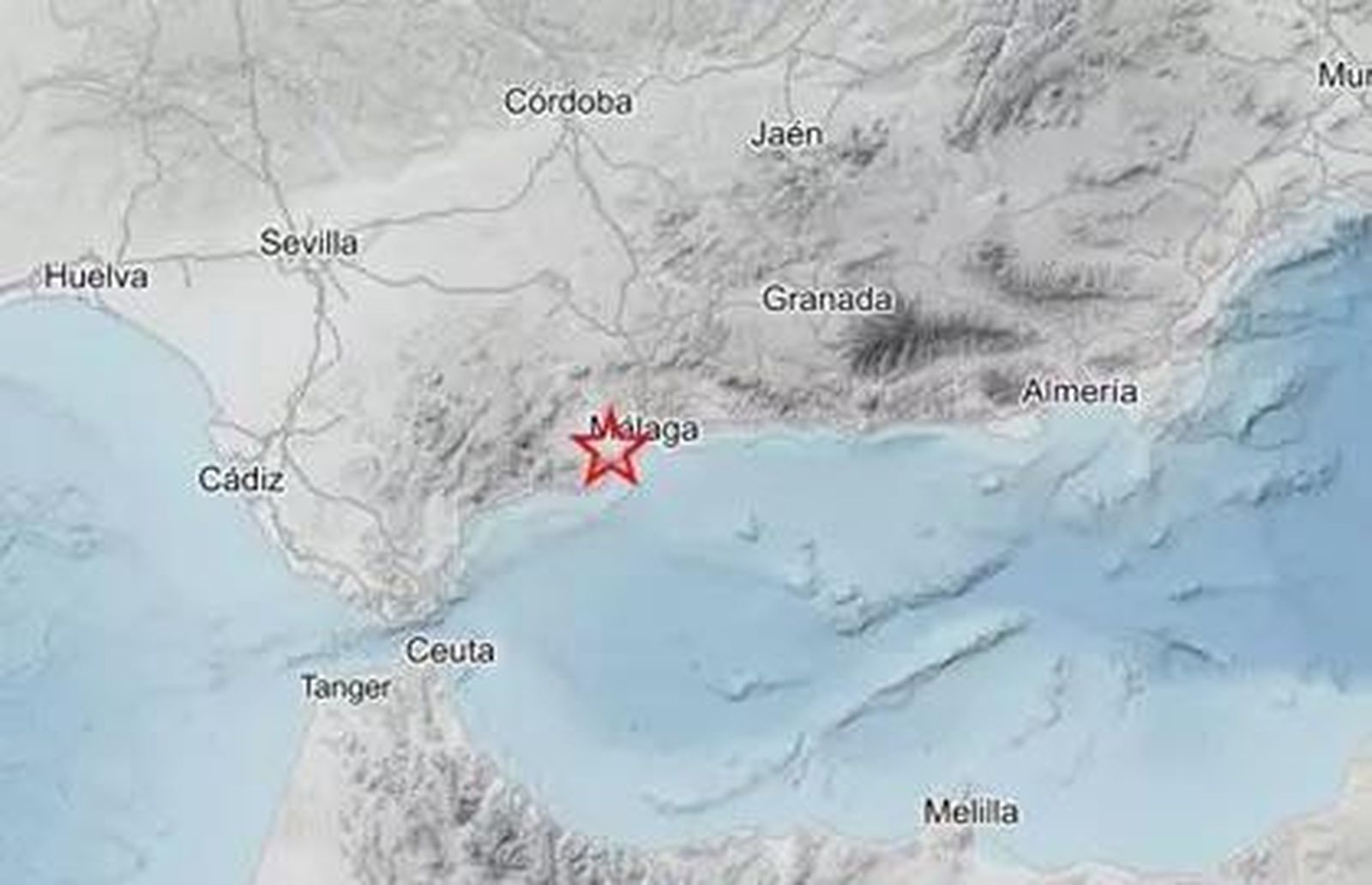 Vista del terremoto de magnitud 3,3 en Benalmádena