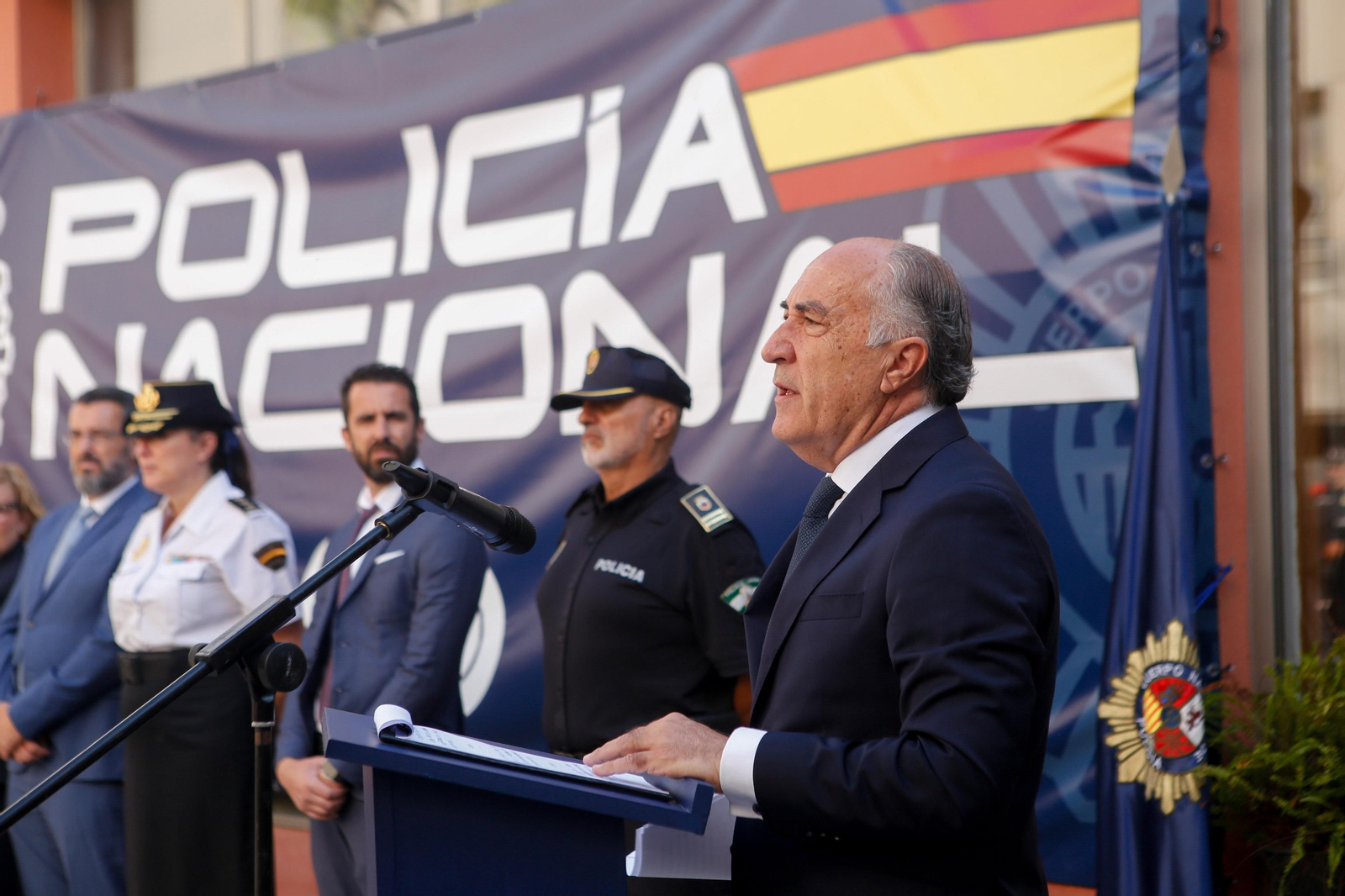 José Ignacio Landaluce en la comisaría de la Policía Nacional de Algeciras.
