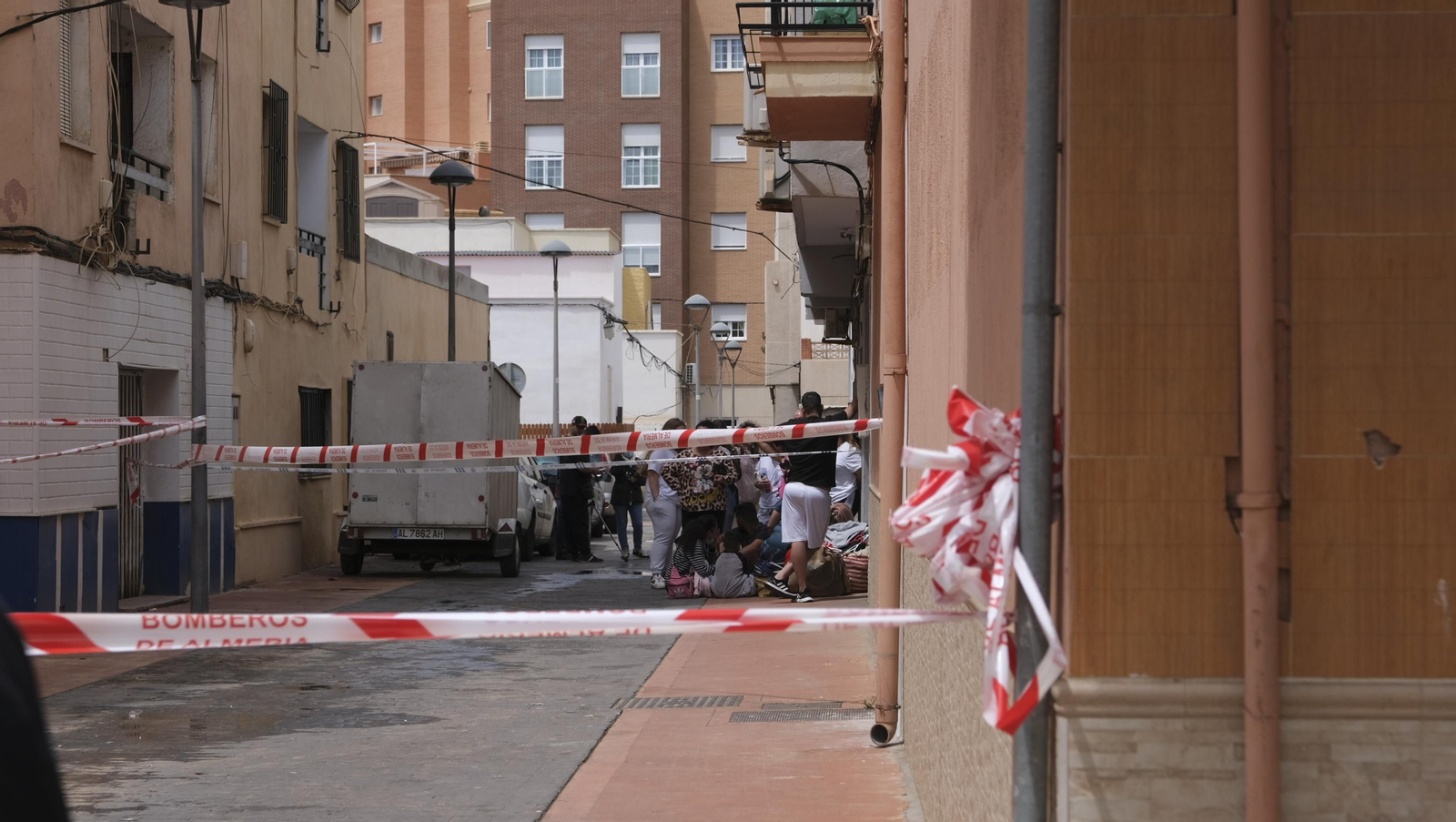 Imágenes de la vivienda con daños en el Tagarete. Almería