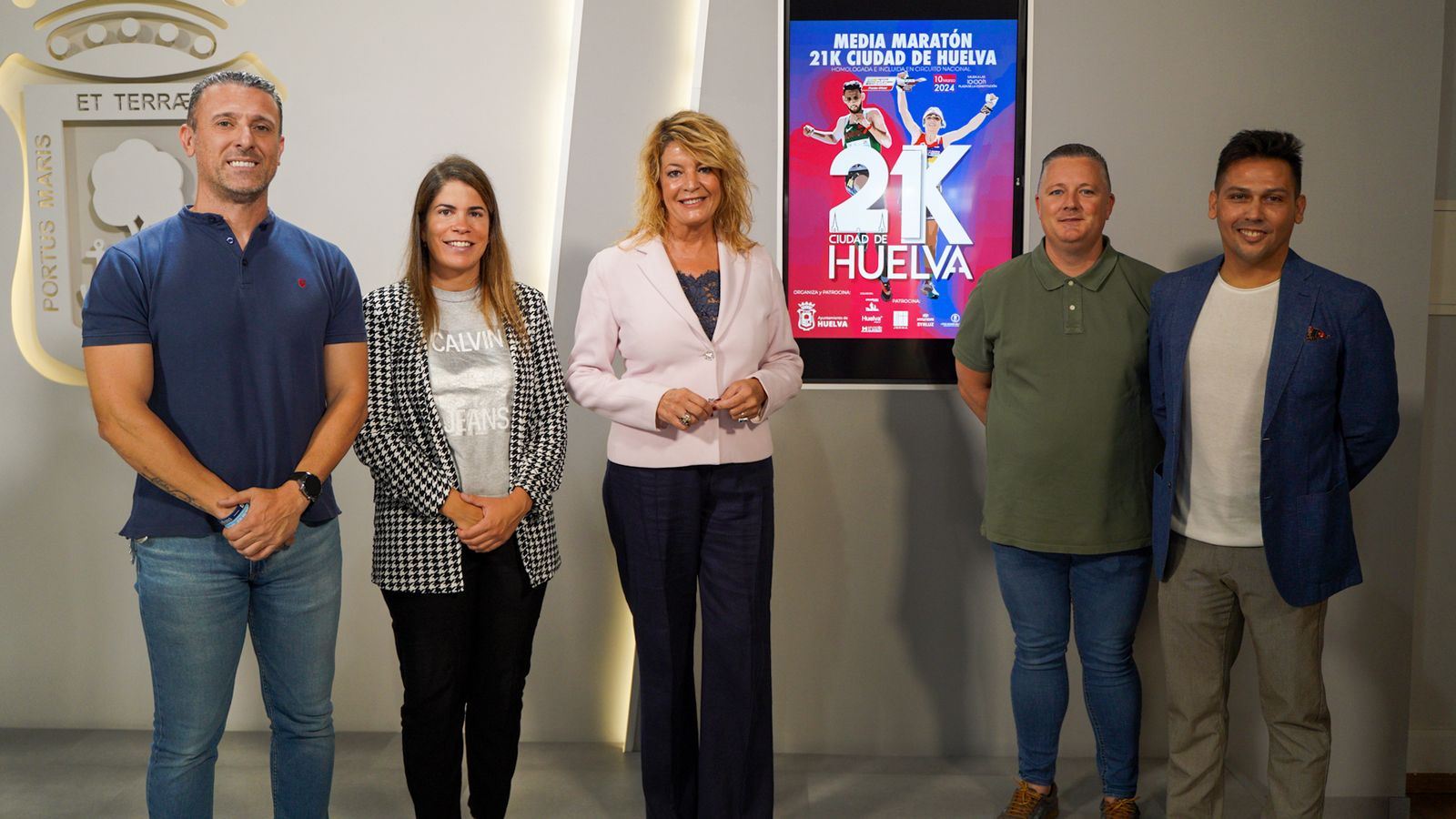 Presentación de la media maratón en el Ayuntamiento de Huelva