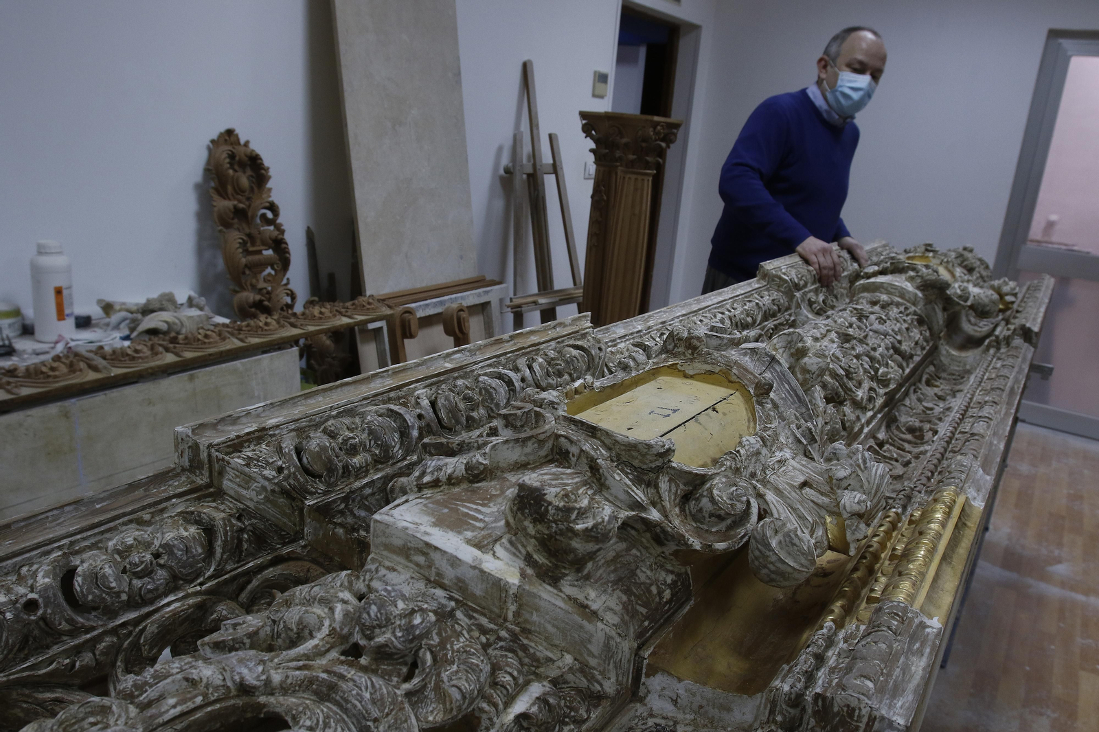 Restauración del paso de La Mortaja