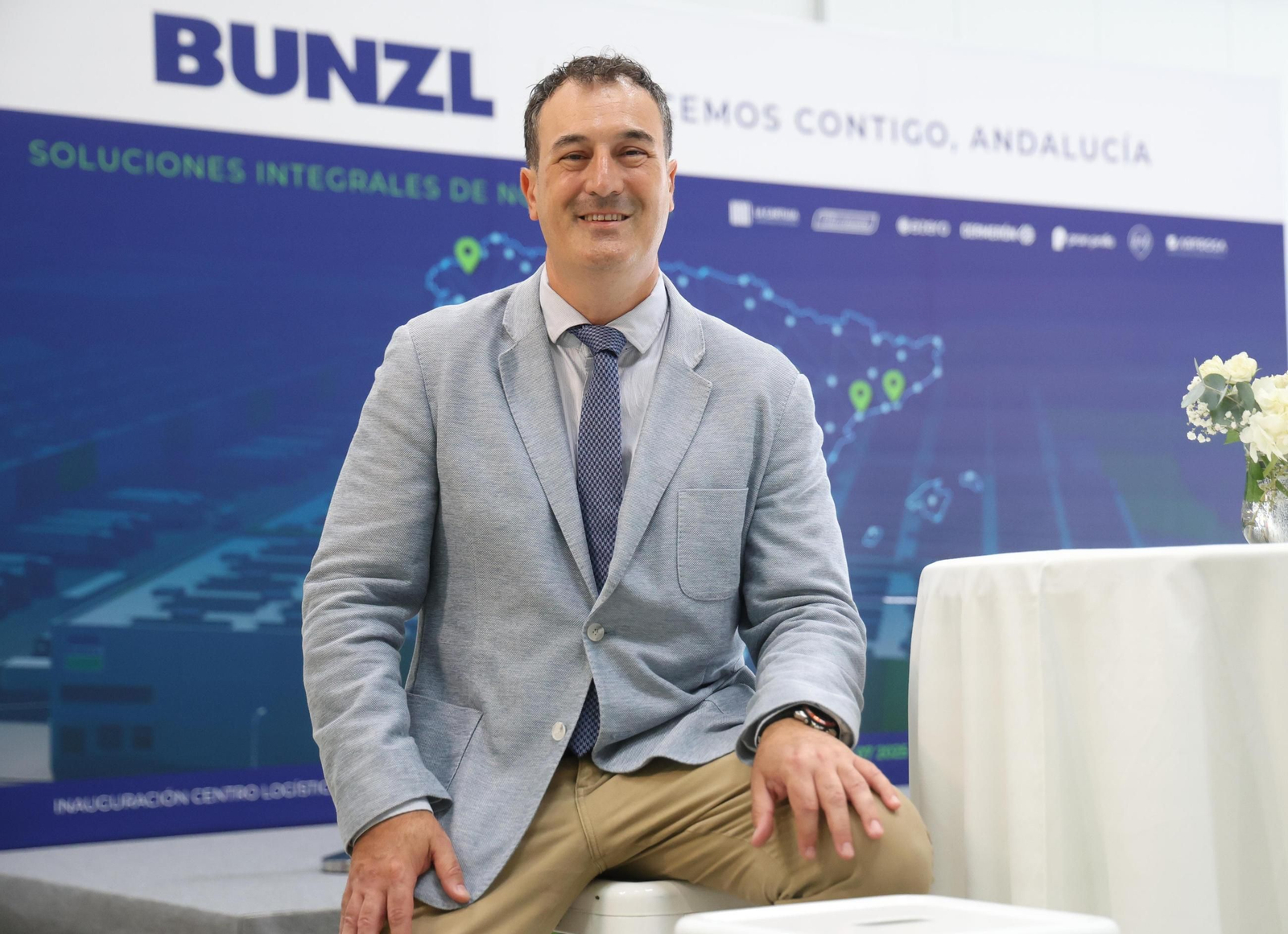 Daniel Tovar, director gerente de Bunzl Distribution Spain, en la sede de la empresa en Málaga capital.