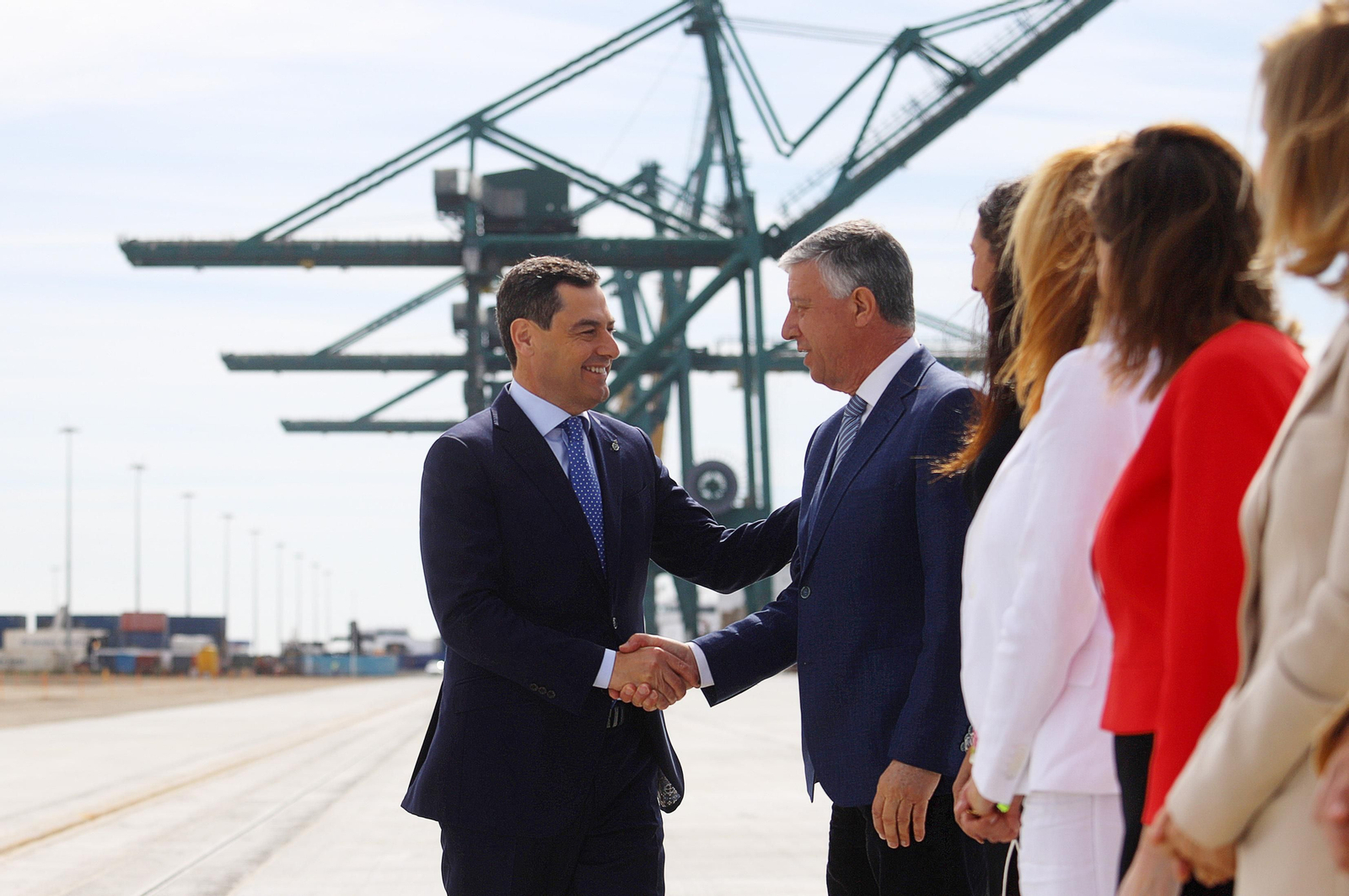 Imágenes de la inauguración de la ampliación norte del Muelle Sur del Puerto de Huelva