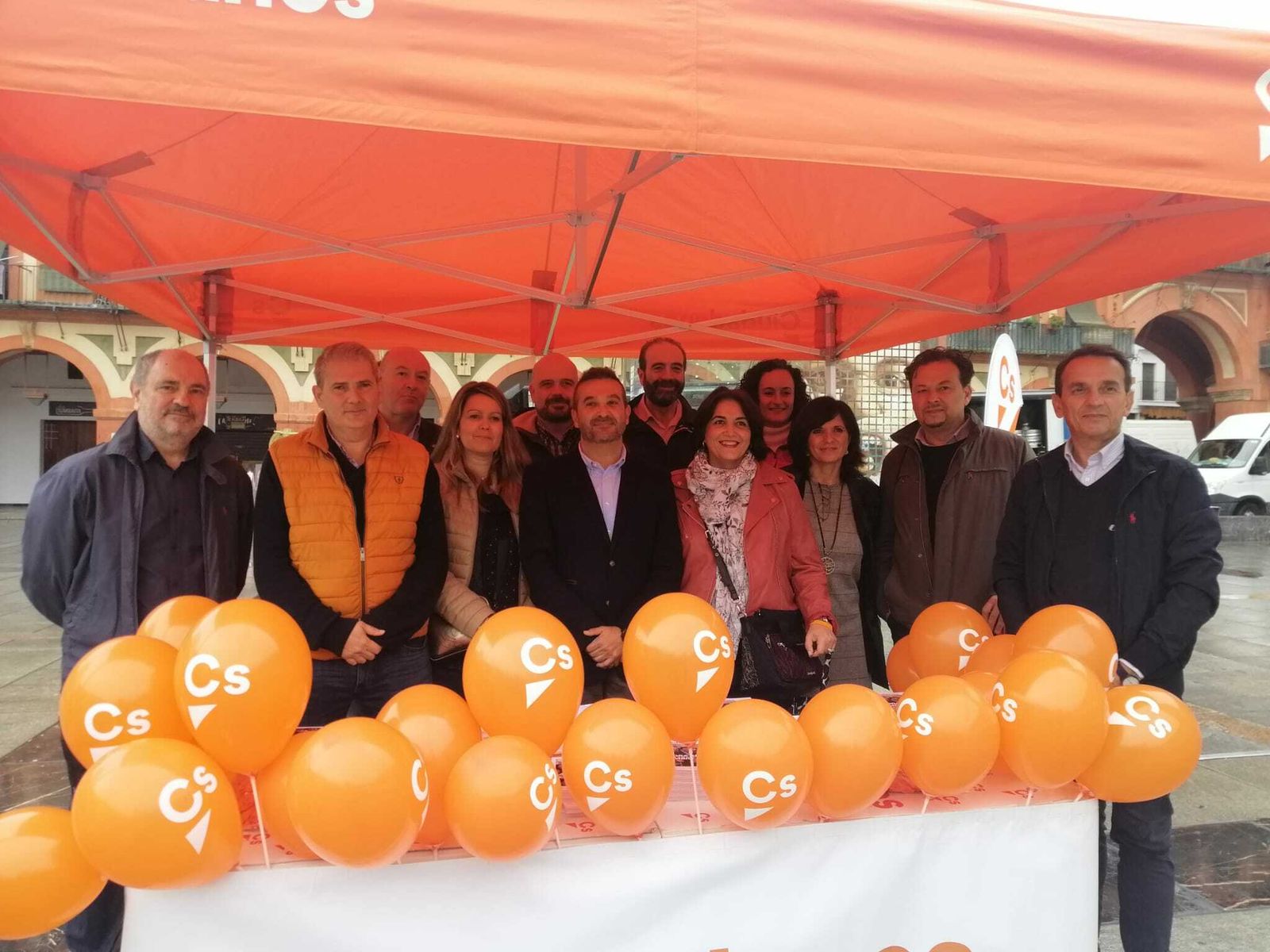 Acto de Ciudadanos en la plaza de la Corredera.