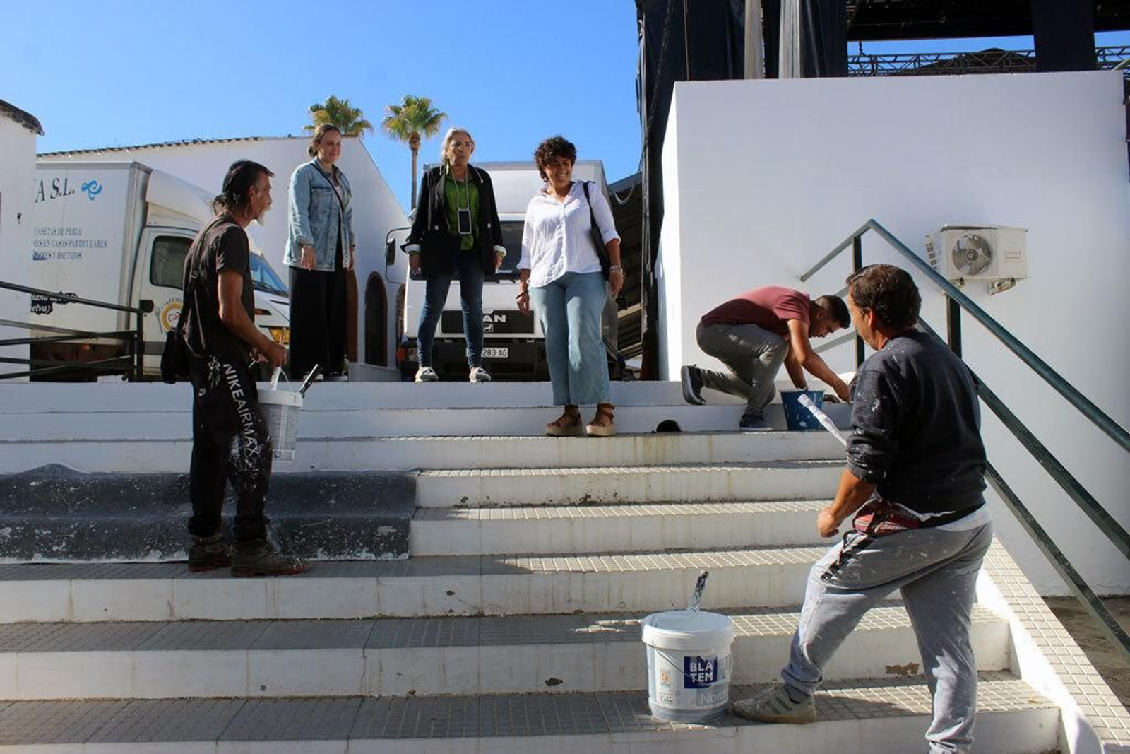 Trabajos de acondicionamiento del recinto ferial