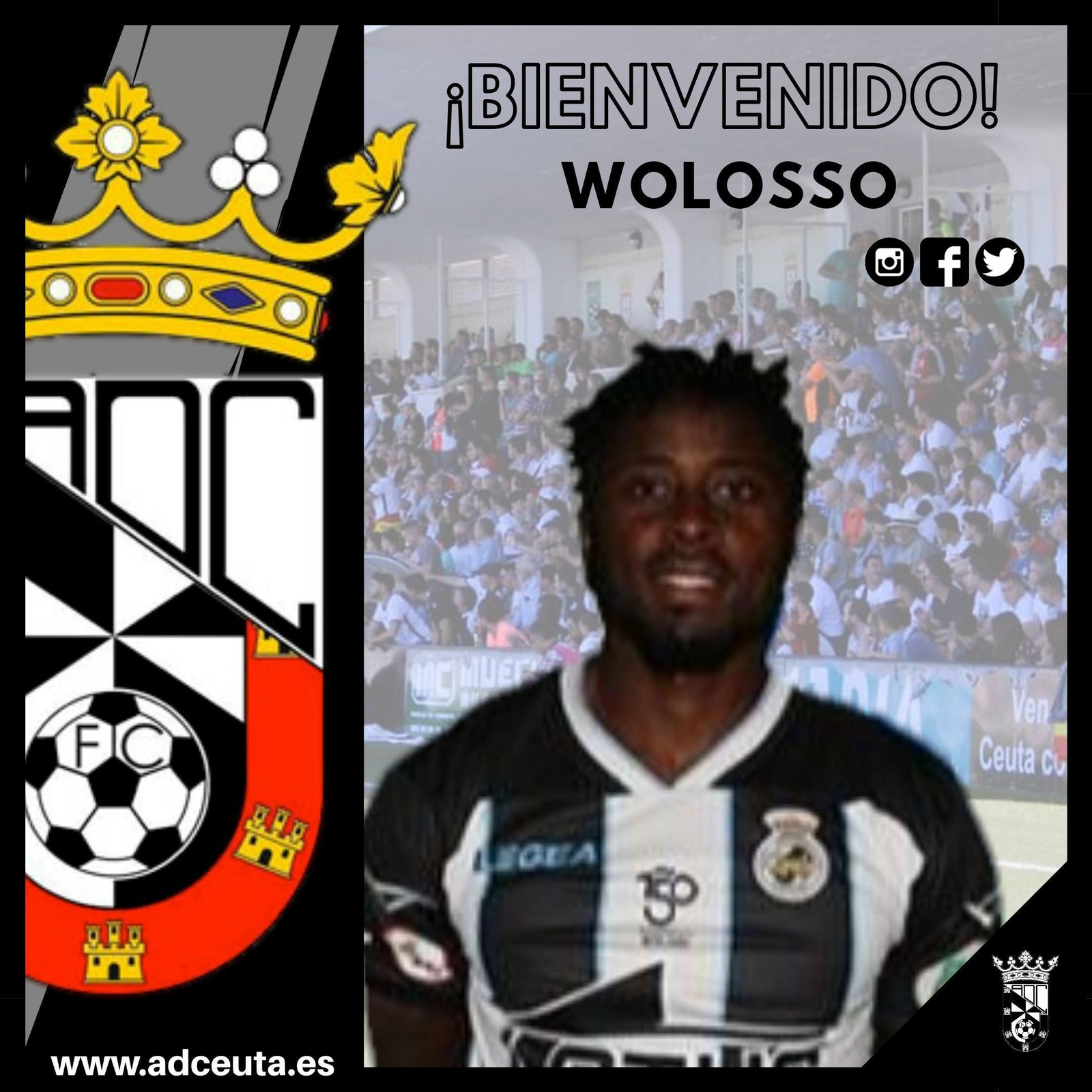 La AD Ceuta da la bienvenida a Wolosoo La AD Ceuta da la bienvenida a Wolosoo