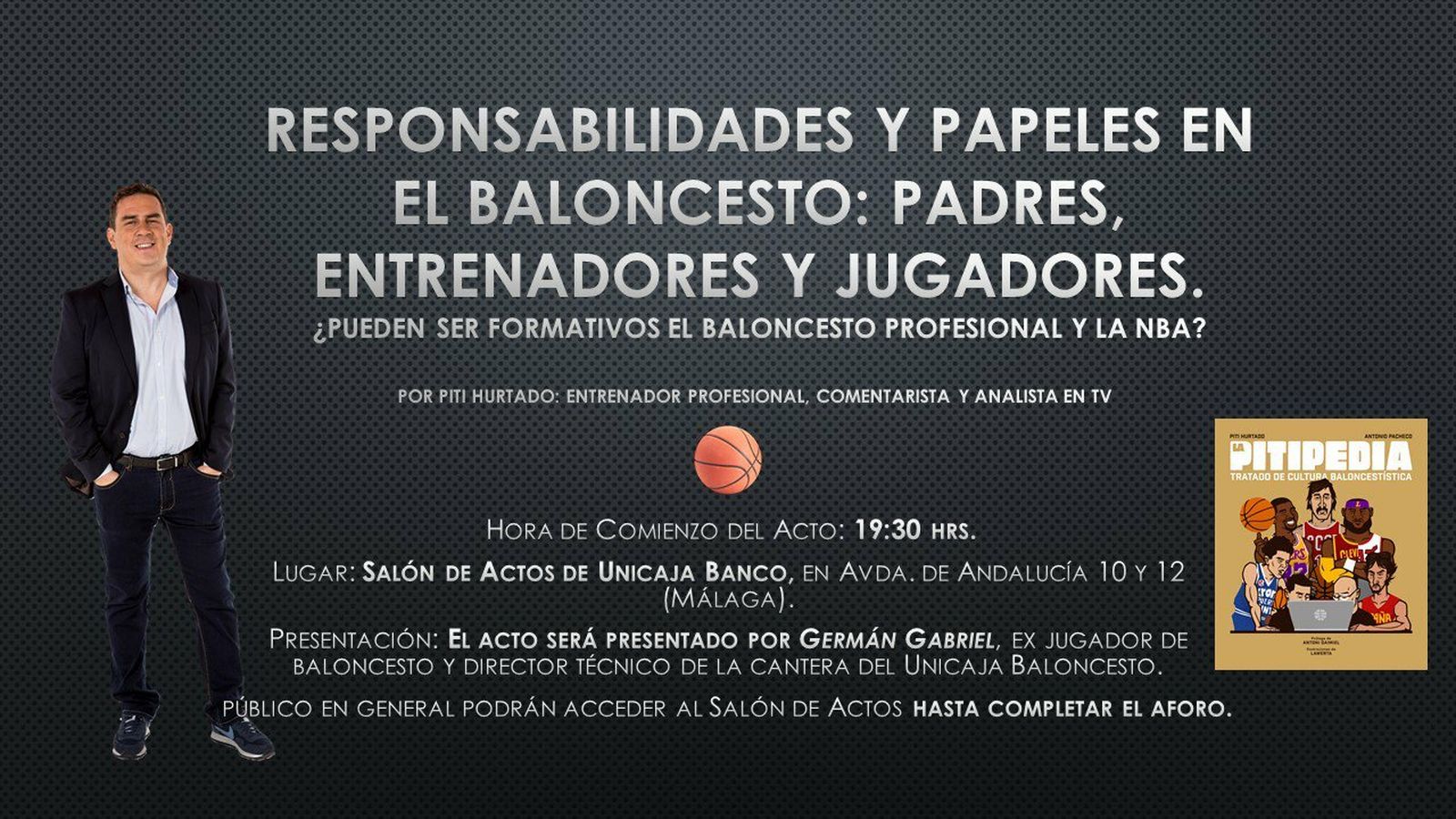 Piti Hurtado dará una charla en Málaga.