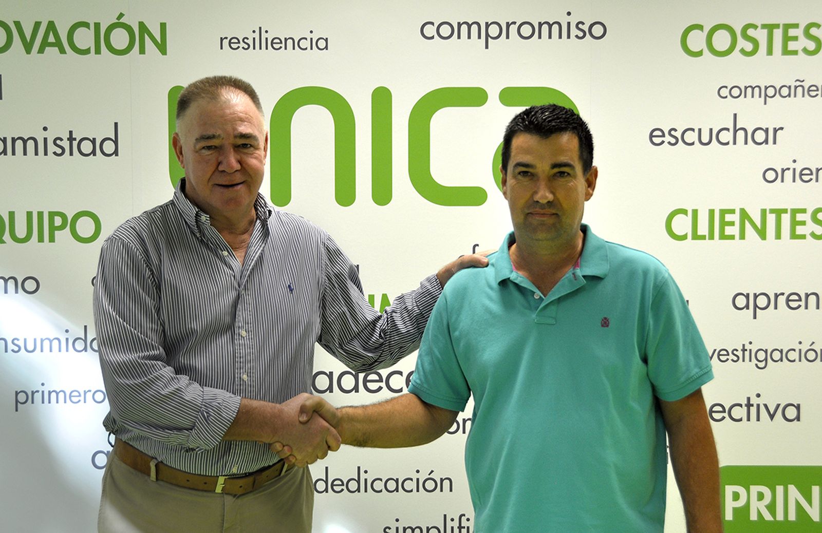 El presidente de Unica, José Martínez, y de Frutas Segura y García, Joaquín Segura.