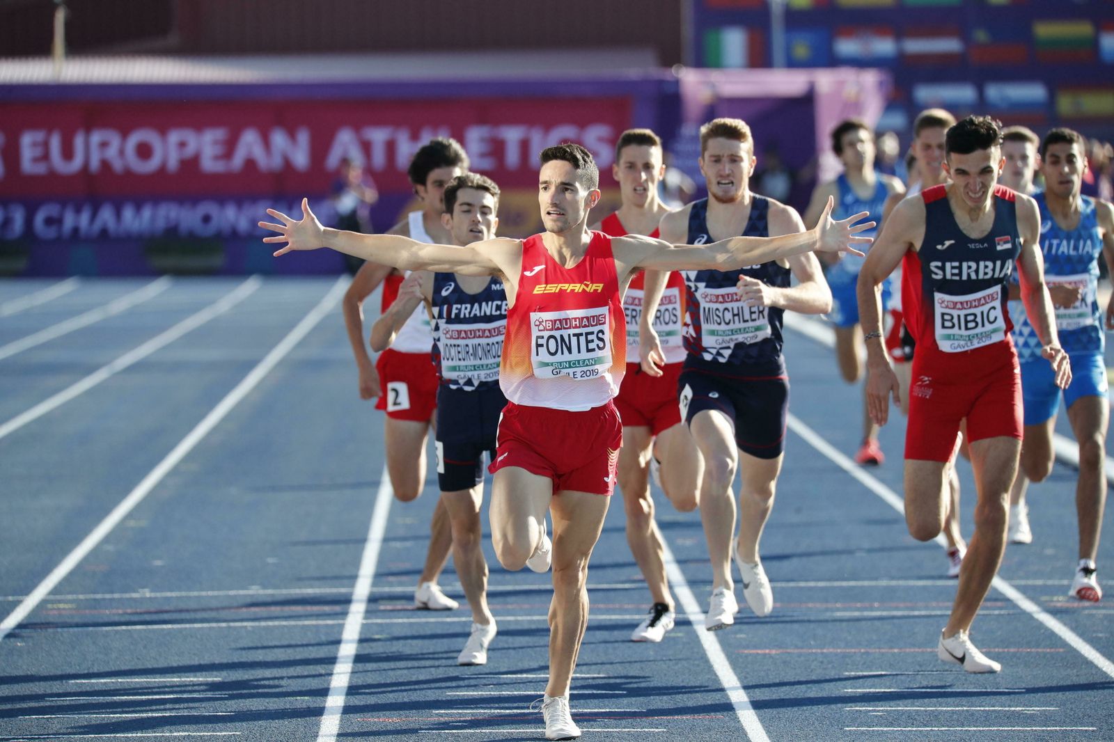 Ignacio Fontes en el momento en el que se proclamó campeón de Europa.