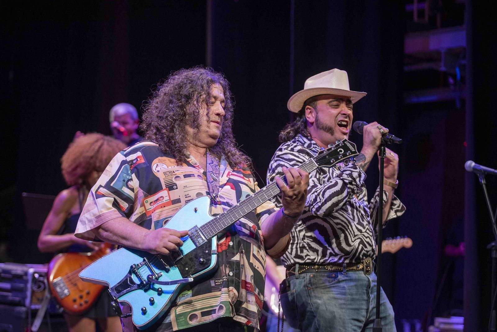 Santi Campillo junto a Pike Cavalero el pasado sábado en el Teatro Apolo.