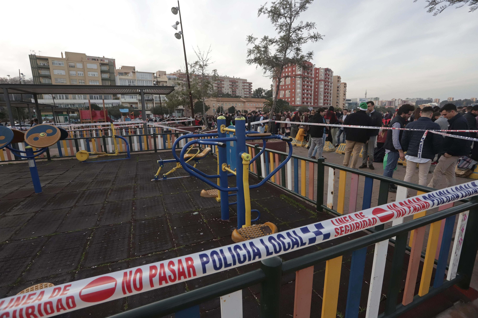 El parque infantil del Llano Amarillo, durante la fiesta del 24.