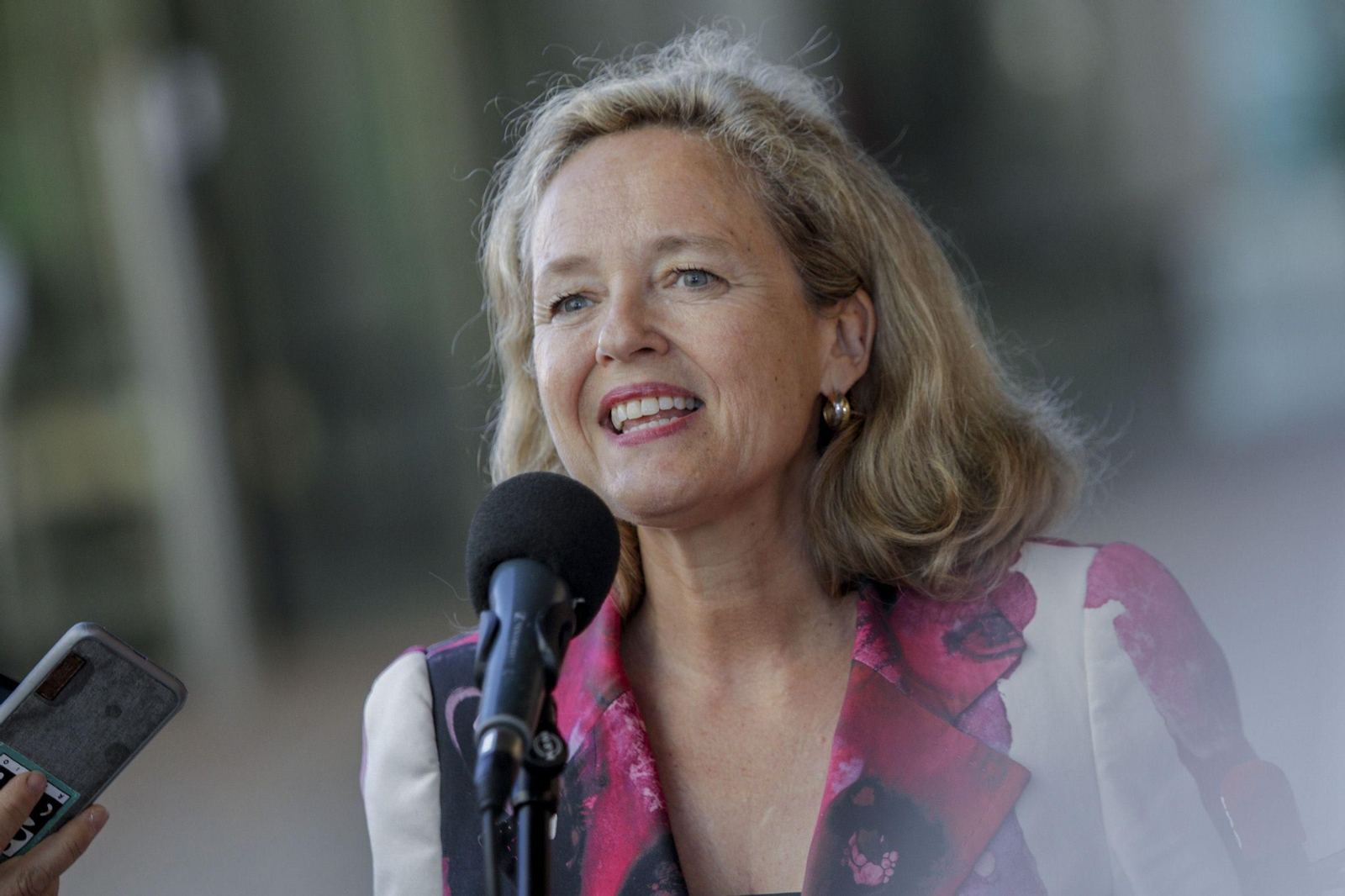 Nadia Calviño, este miércoles en Bruselas