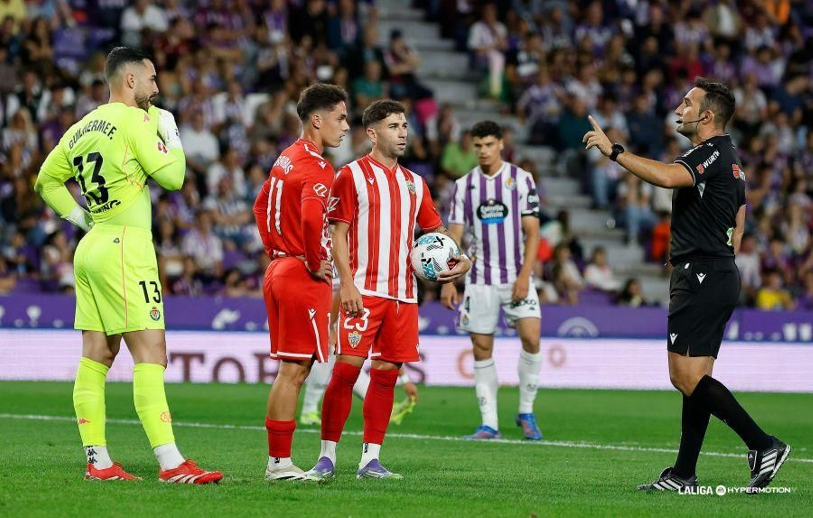 Dámaso Arcediano, en el Real Valladolid-UD Almería