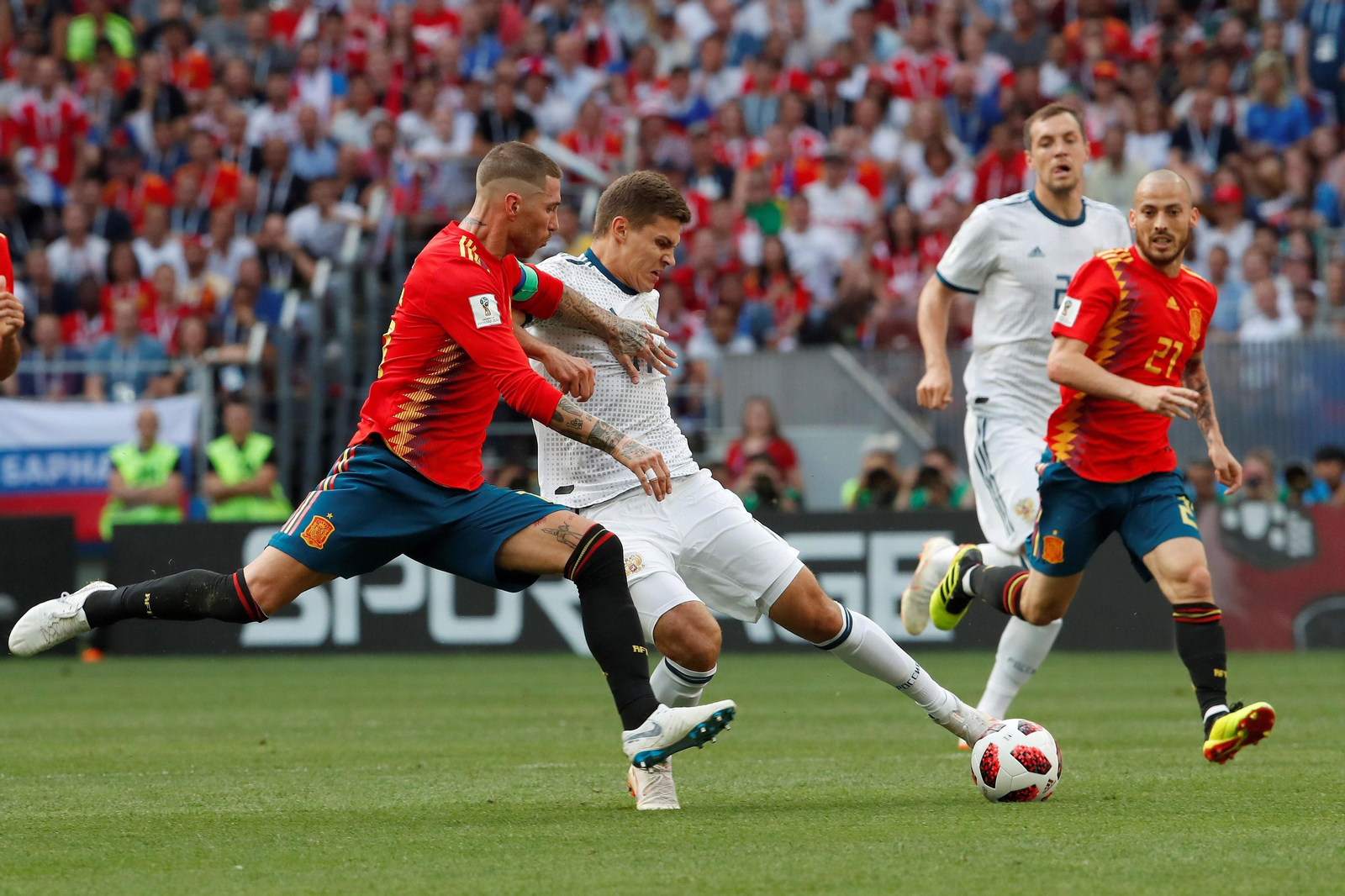 Las imágenes del España-Rusia