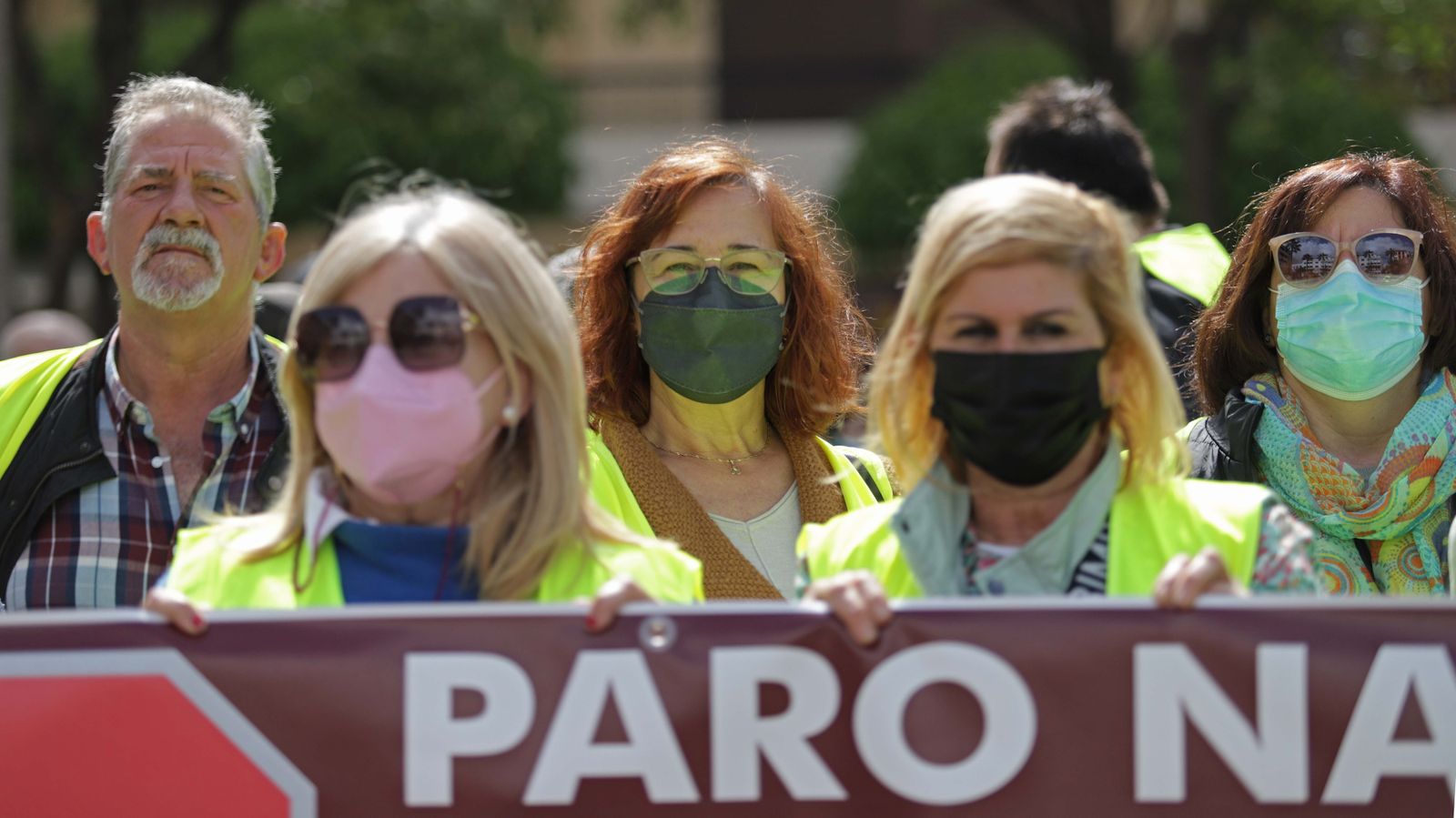 Fotos de la concentración de camioneros en la Plaza Alta de Algeciras