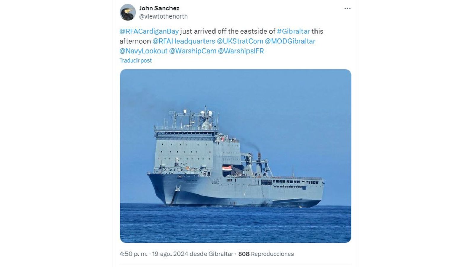 Post en X del observador John Sanchez