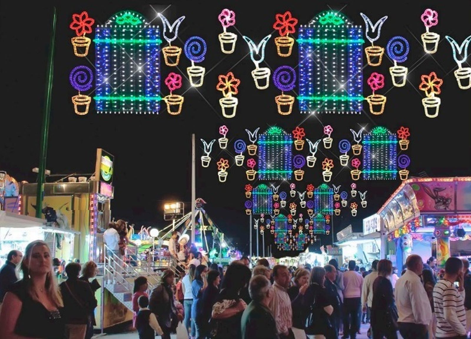 Así será la nueva iluminación de la Feria de Córdoba, en imágenes