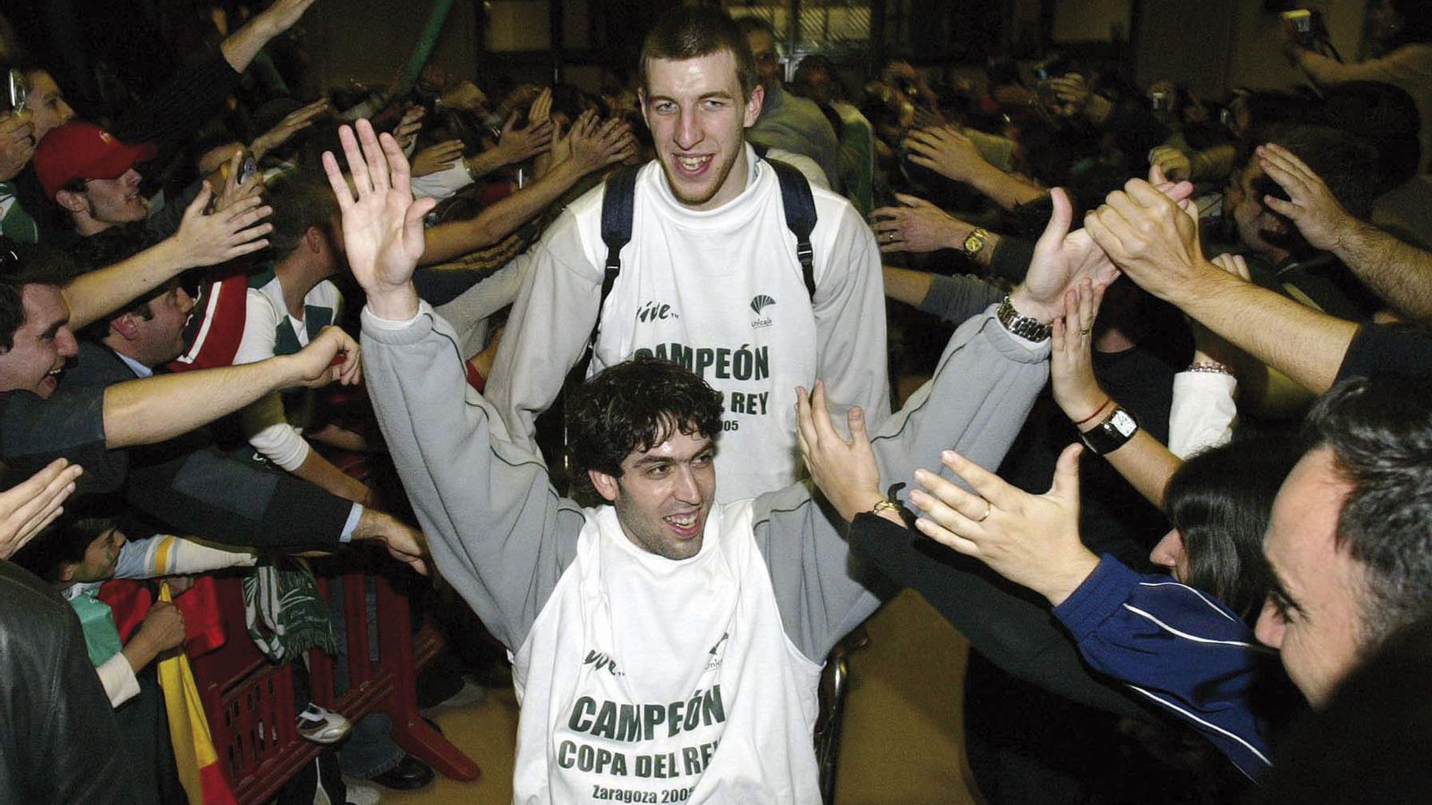 Fran Vázquez, con Berni.