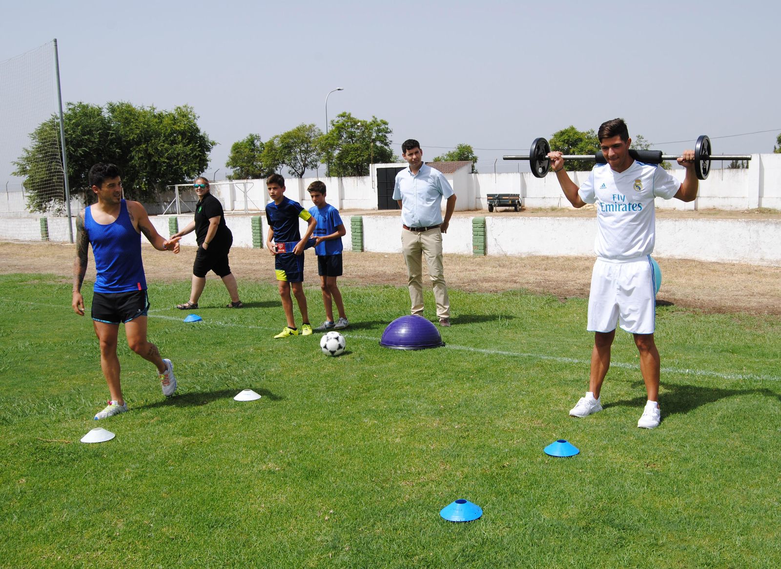 Pablo Suárez se ha ejercitado en las instalaciones deportivas de Valverde.