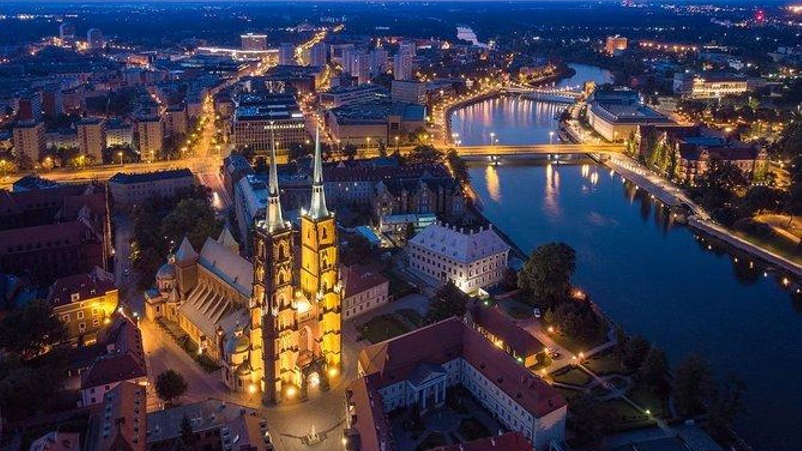 La catedral de Breslavia, construida en una isla.