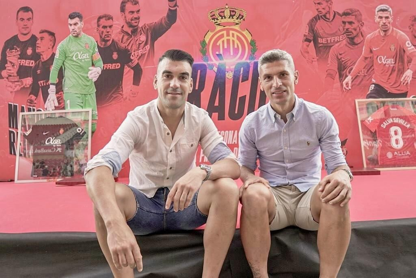 Manolo Reina y Salva Sevilla, ayer