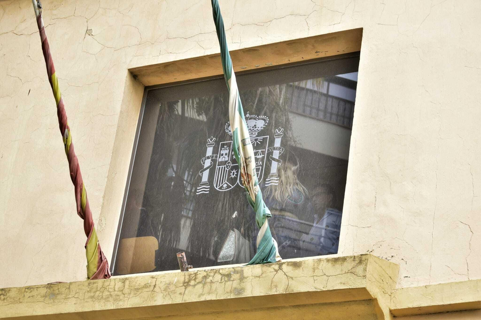 Ventanal de la sede de la sede de Algeciras de la Audiencia de Cádiz.