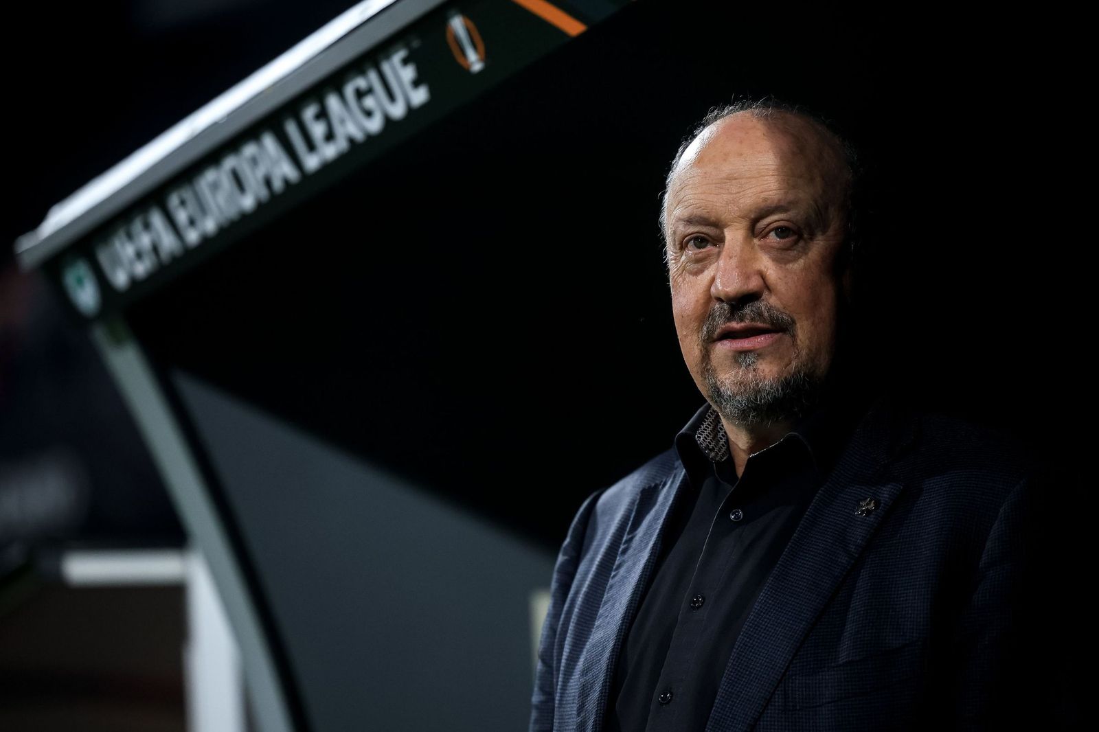Rafa Benítez, técnico del Panathinaikos, en un partido de la Europa League.