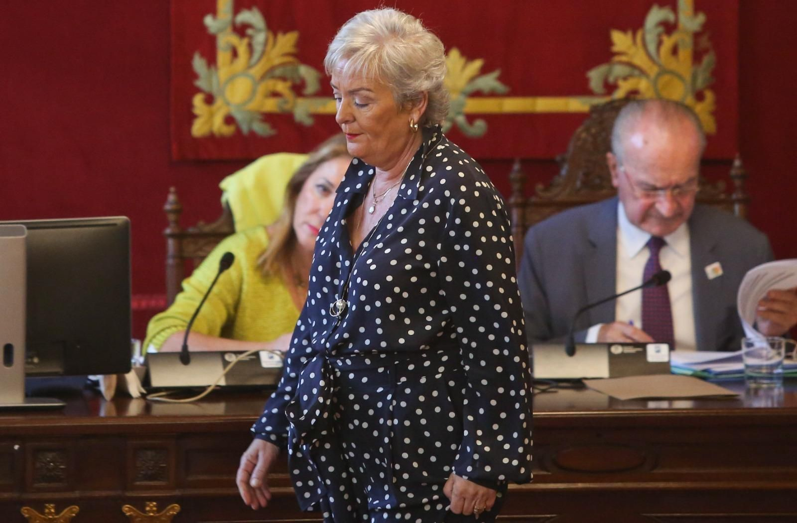 Teresa Porras durante el Pleno del mes de octubre del Ayuntamiento de Málaga.