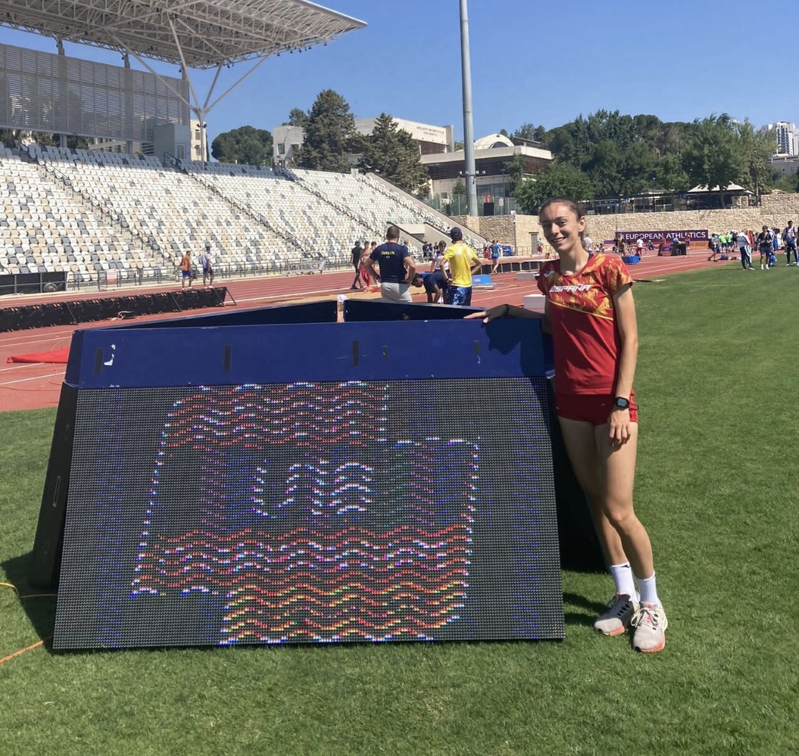 La barreña Ana Prieto, en Israel.