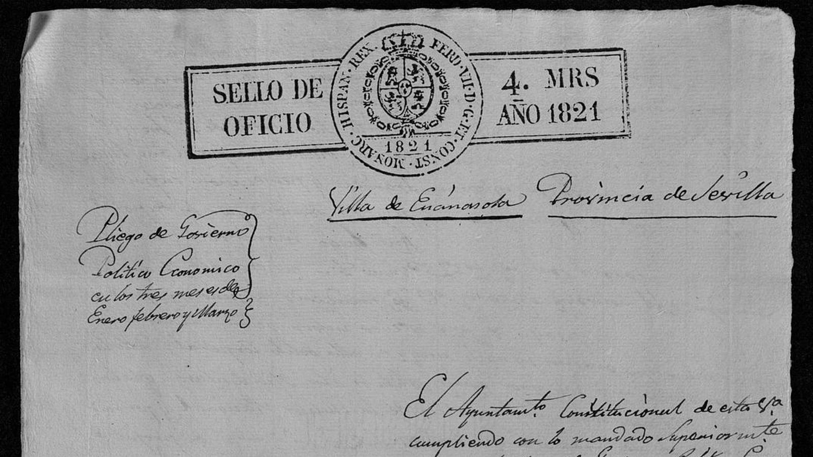 Documentación sobre Encinasola en el siglo XIX.