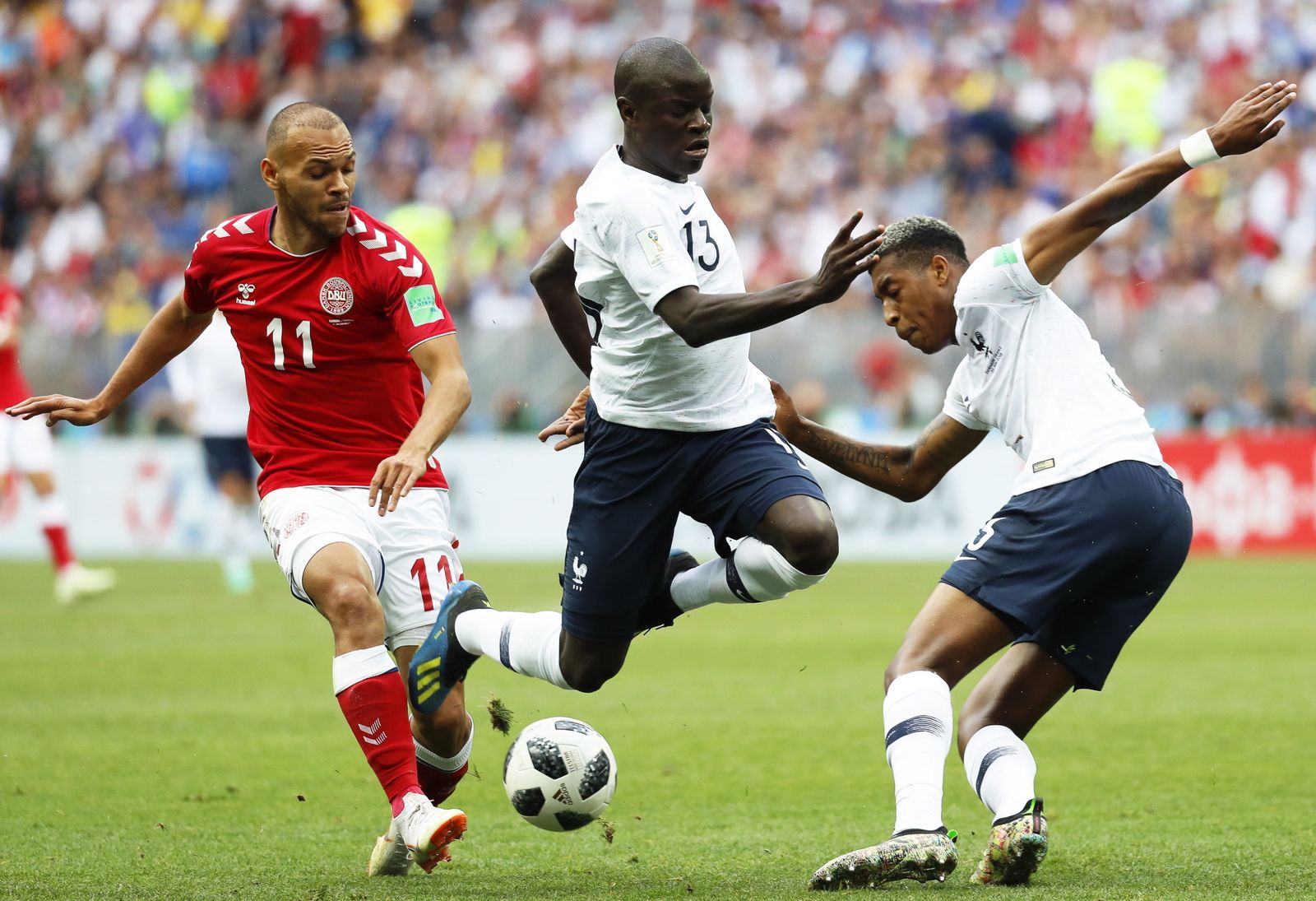 Las imágenes del Dinamarca-Francia