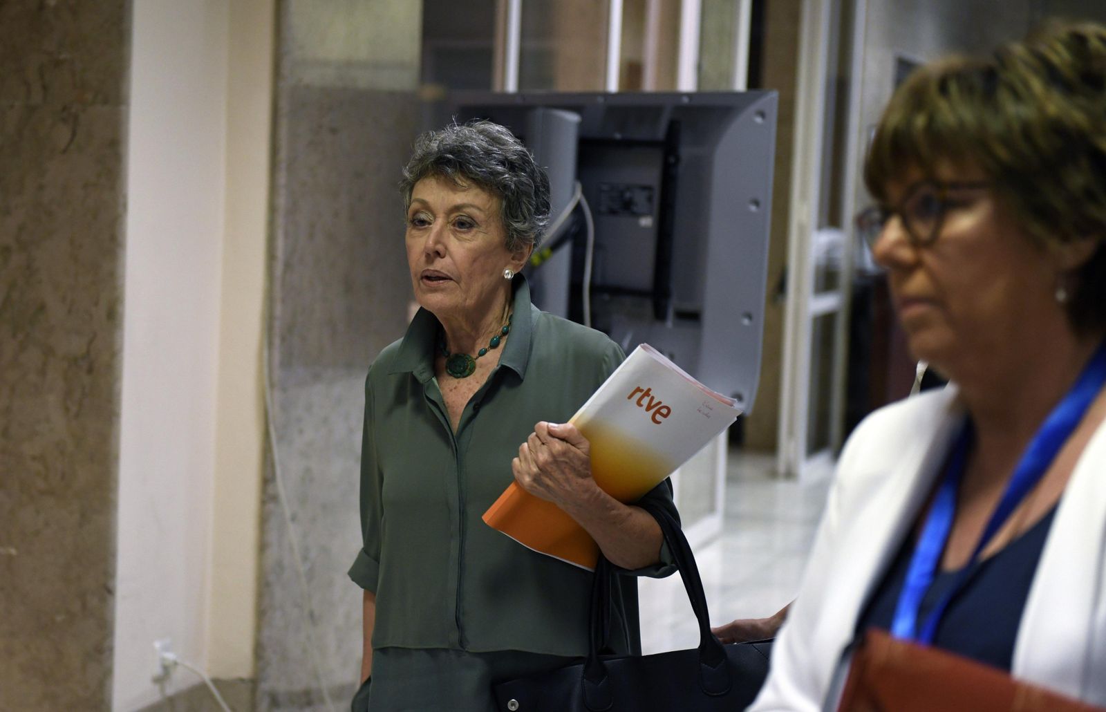 Rosa María Mateo en su comparecencia hoy martes en el Congreso