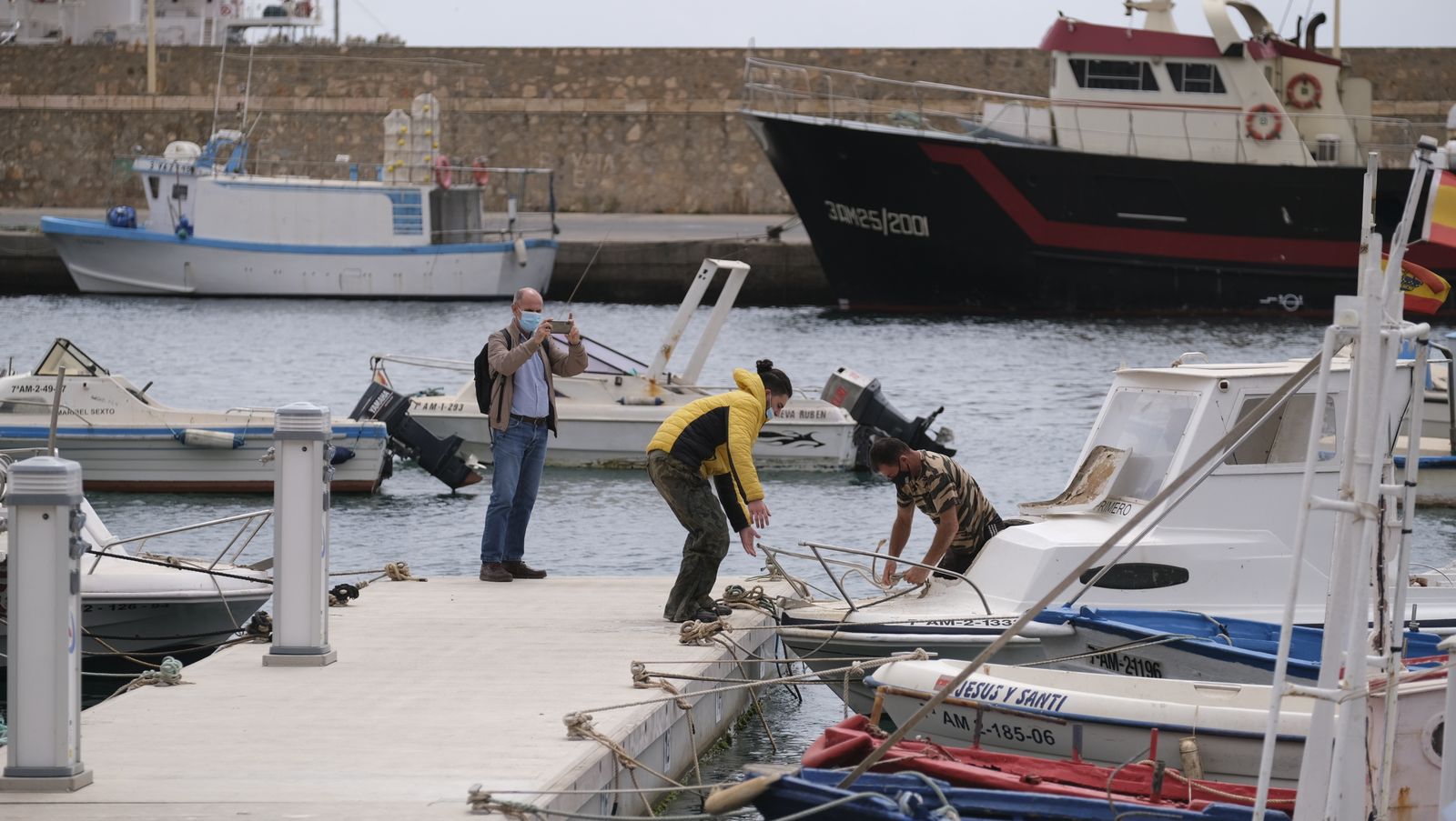 Fotogalería visita obras nuevo fondeadero del Puerto Pesquero de Almería