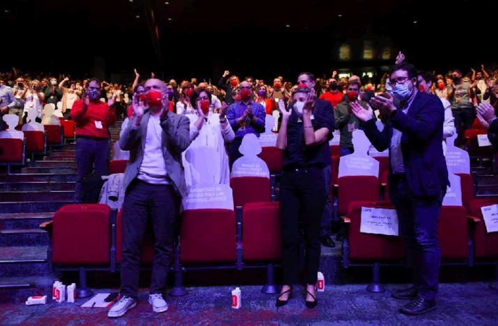 Yolanda Díaz, junto a Unai Sordo.