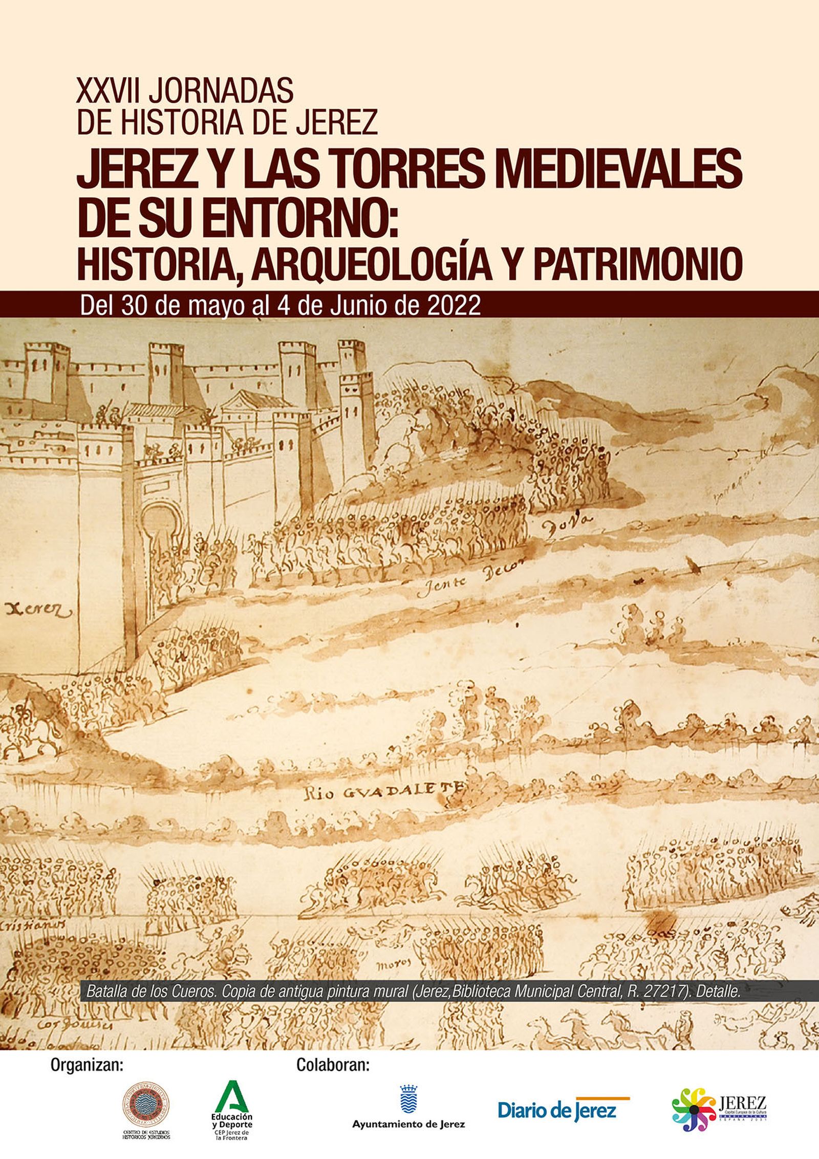 Cartel de las XXVII Jornadas de Historia de Jerez.