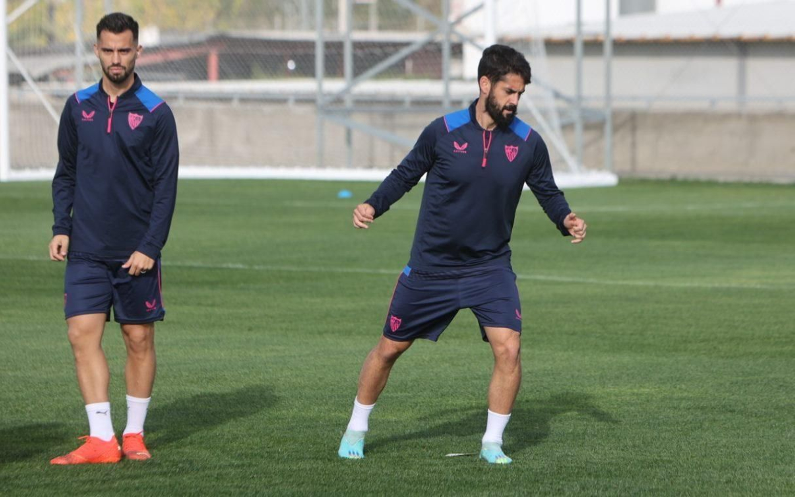 Isco y Suso, en el entrenamiento de este sábado.