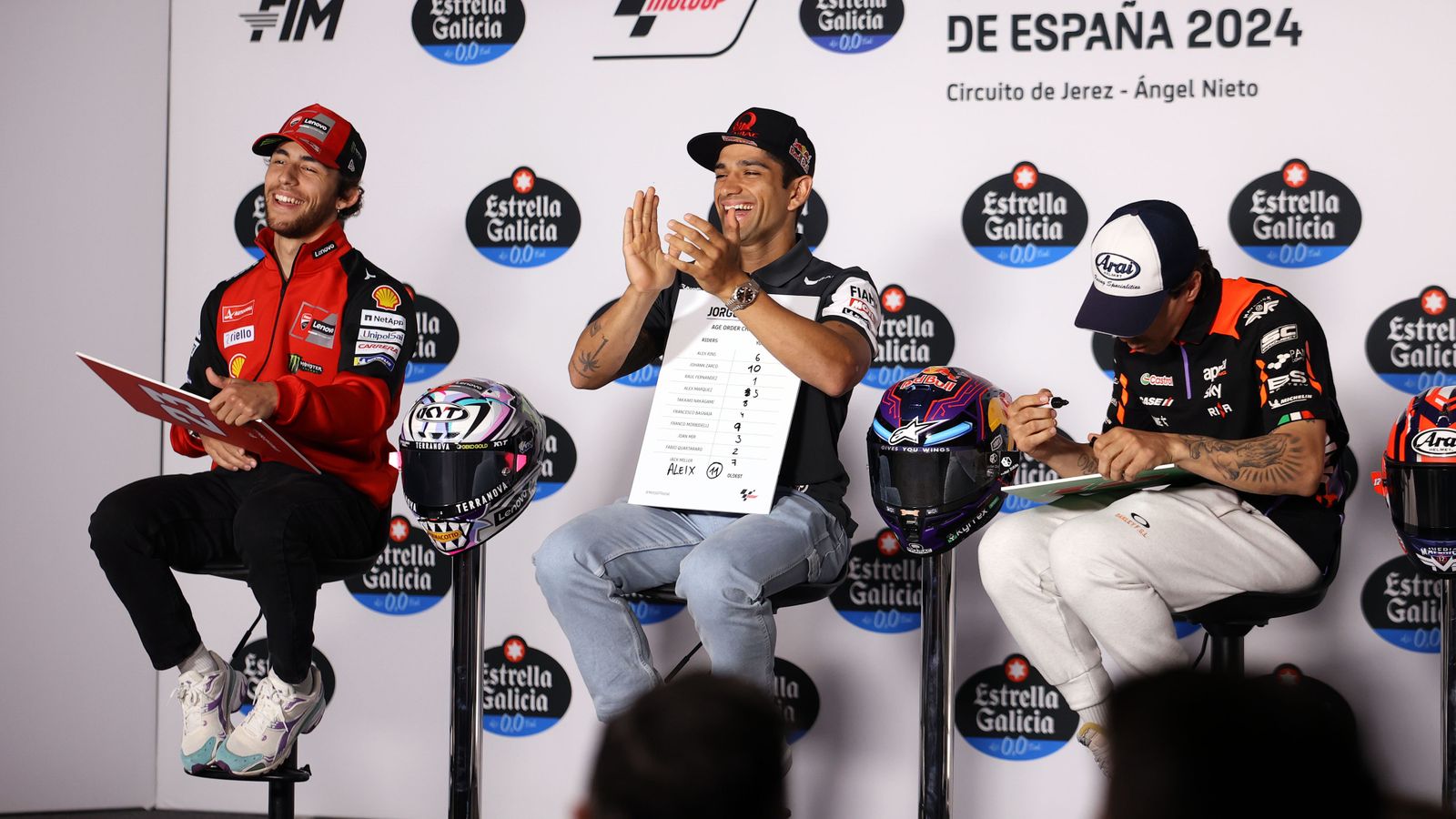 Rueda de prensa de los pilotos de MotoGP en el Circuito de Jerez