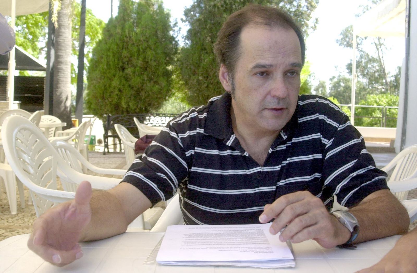 Miguel Benlloch en la sede de la UNIA en La Rábida en 2003.