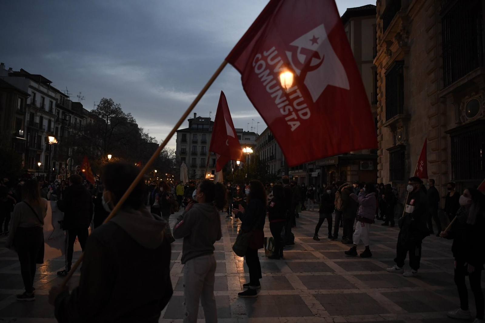 Fotos: disturbios y altercados entre manifestantes y la Policía en Granada
