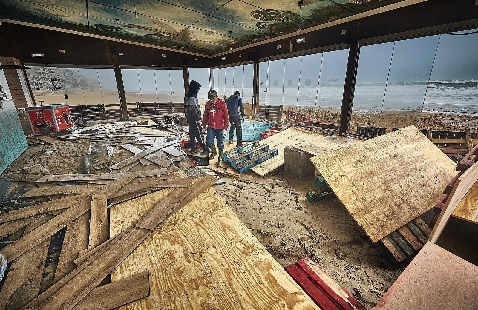 Efectos del temporal en Cádiz