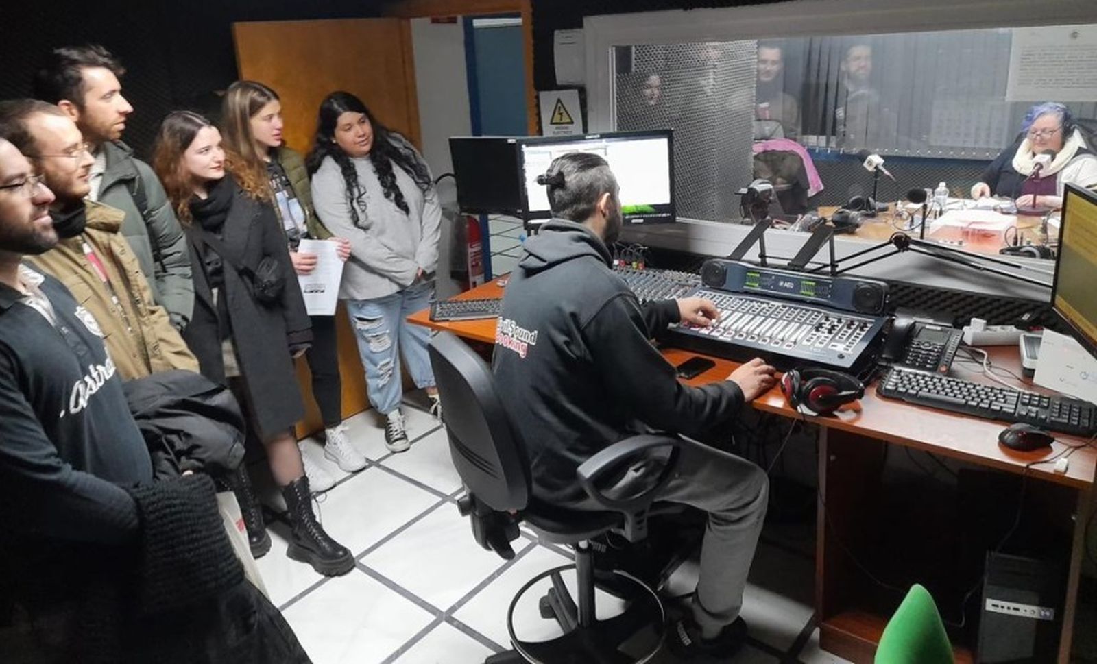 Un momento de la grabación.