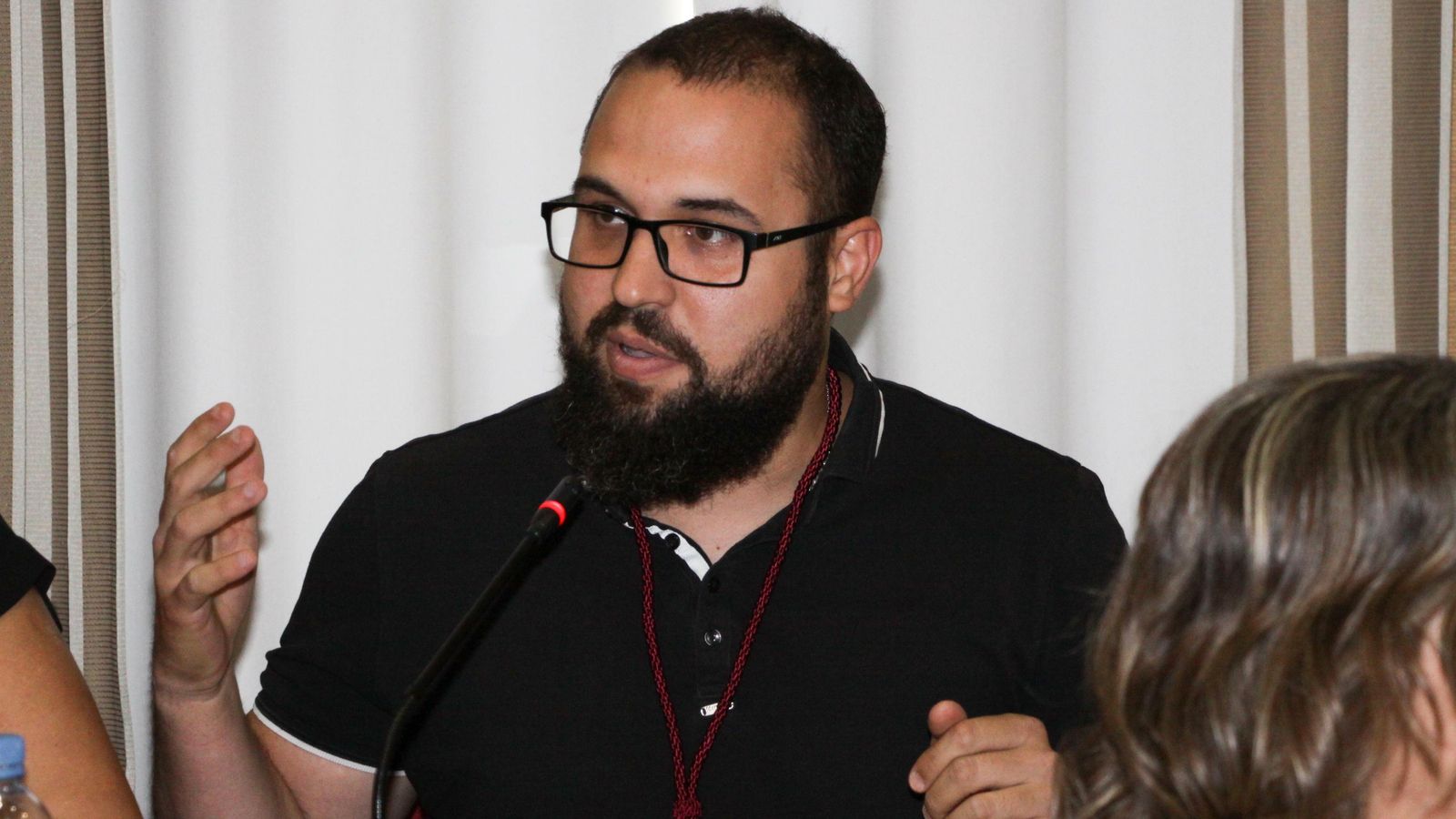 Un momento de la intervención de Jorge Guerrero.