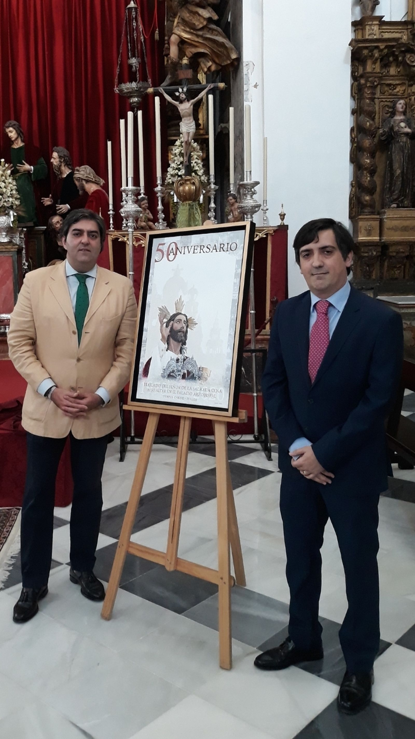 Presentación del cartel del 50 aniversario del traslado del Señor de la Cena al altar del Corpus Christi.