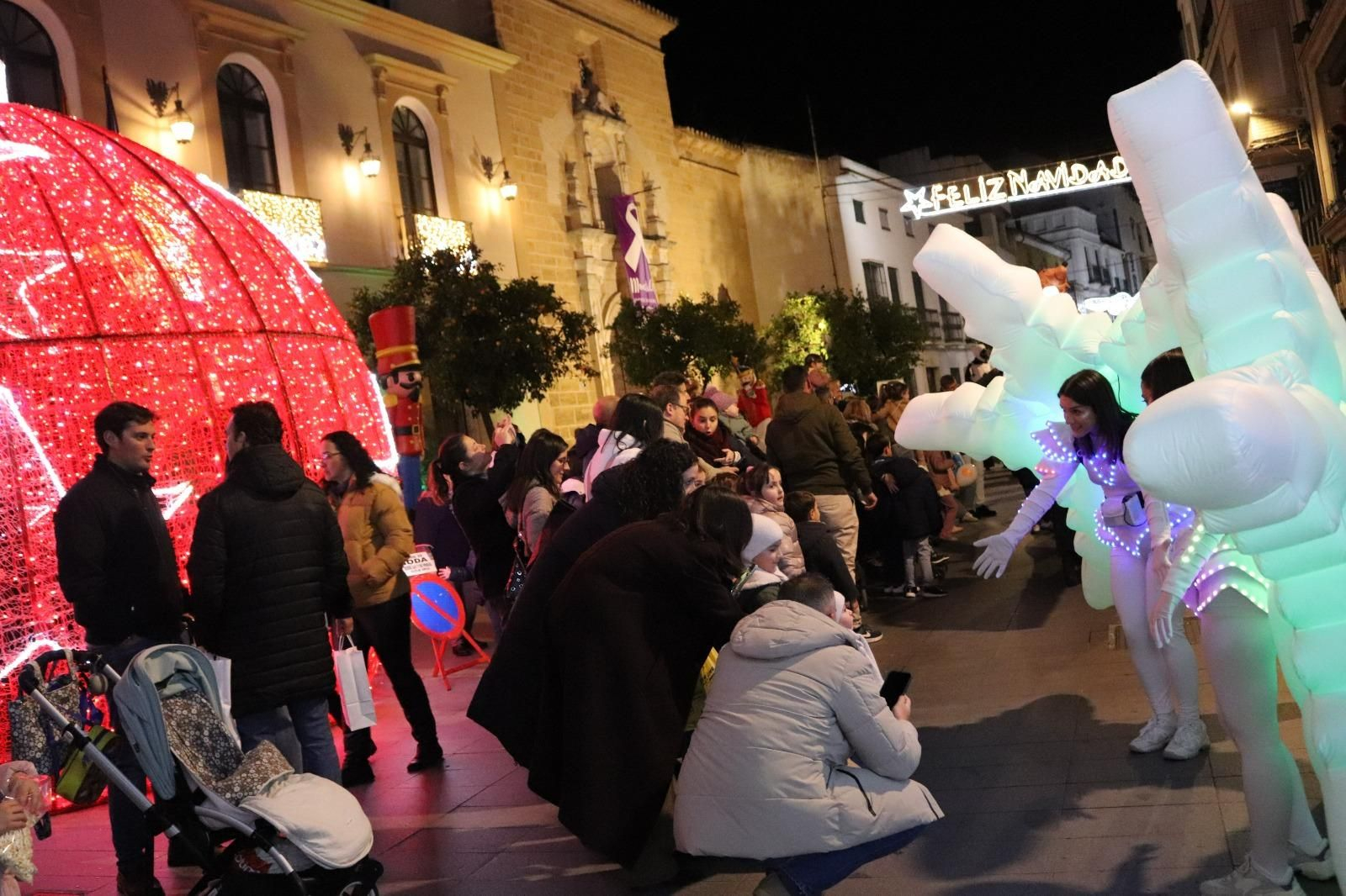 Inauguración del alumbrado especial de Navidad en Montilla