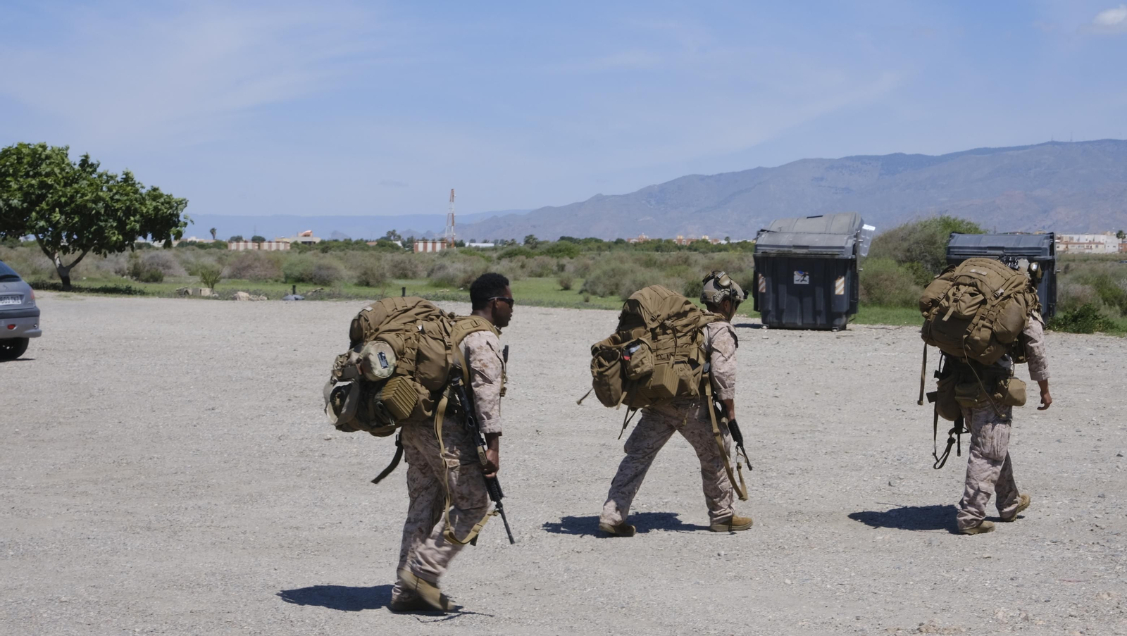 Desembarco de la Infantería de Marina en la Playa del Perdigal, en El Alquián-Almería